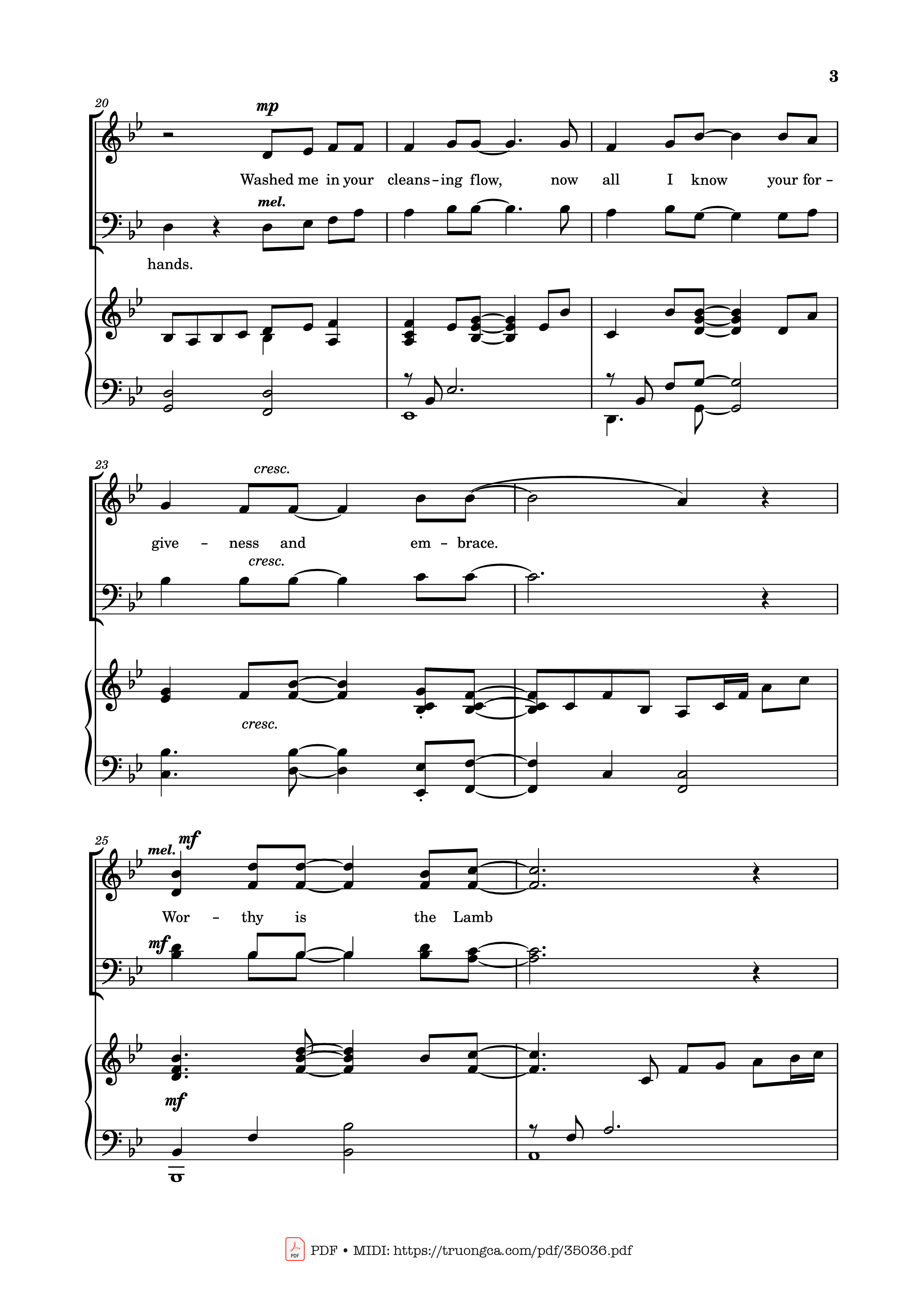 Trang 3 của Sheet nhạc PDF Piano bài hát Worthy is the Lamb Piano - DARLENE ZSCHECH