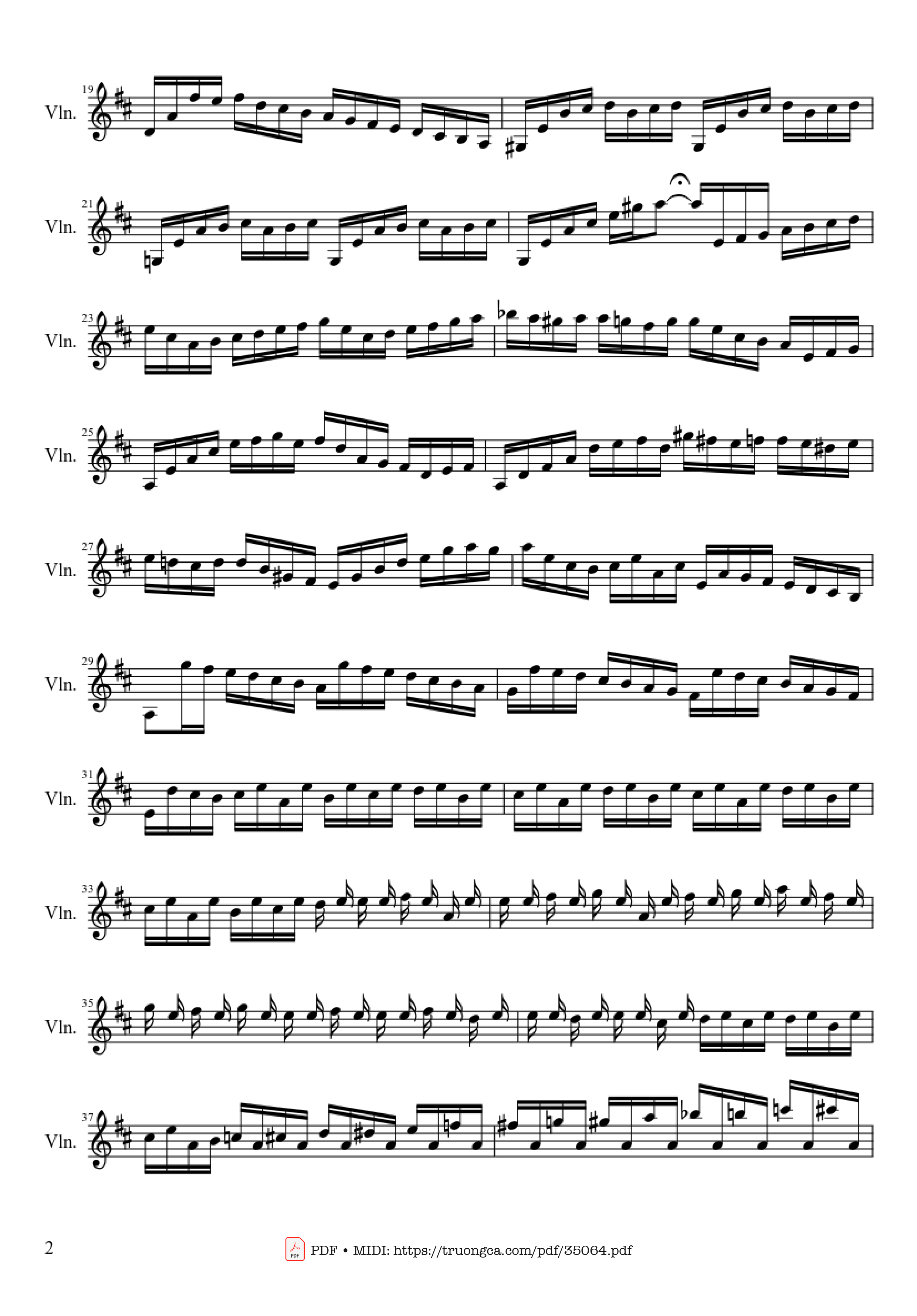 Trang 2 của Sheet nhạc PDF bài hát Bach Cello Suite No. 1 For Violin - J.S. Bach