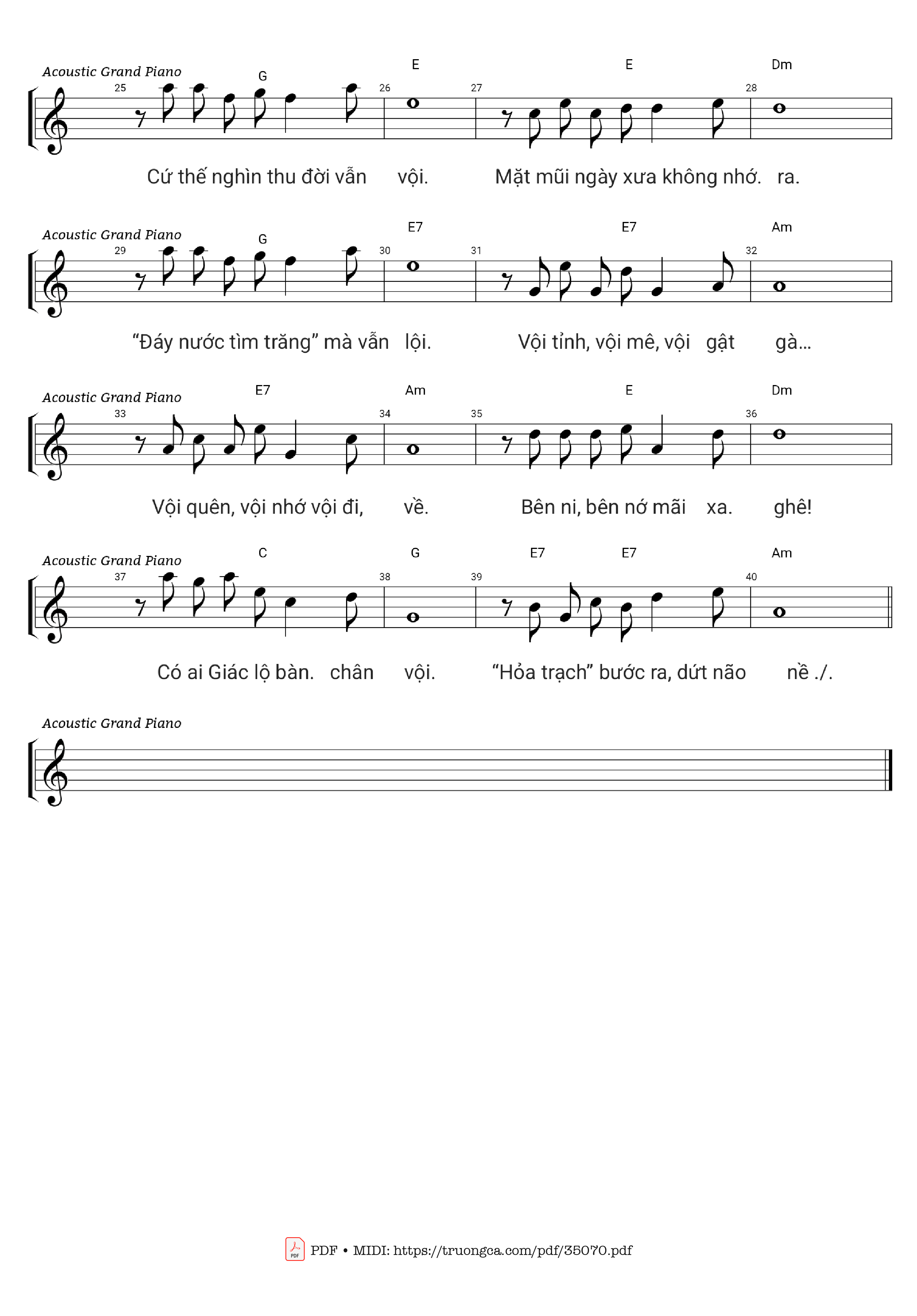 Trang 2 của Sheet nhạc PDF bài hát Vội - Hoàng Tuấn