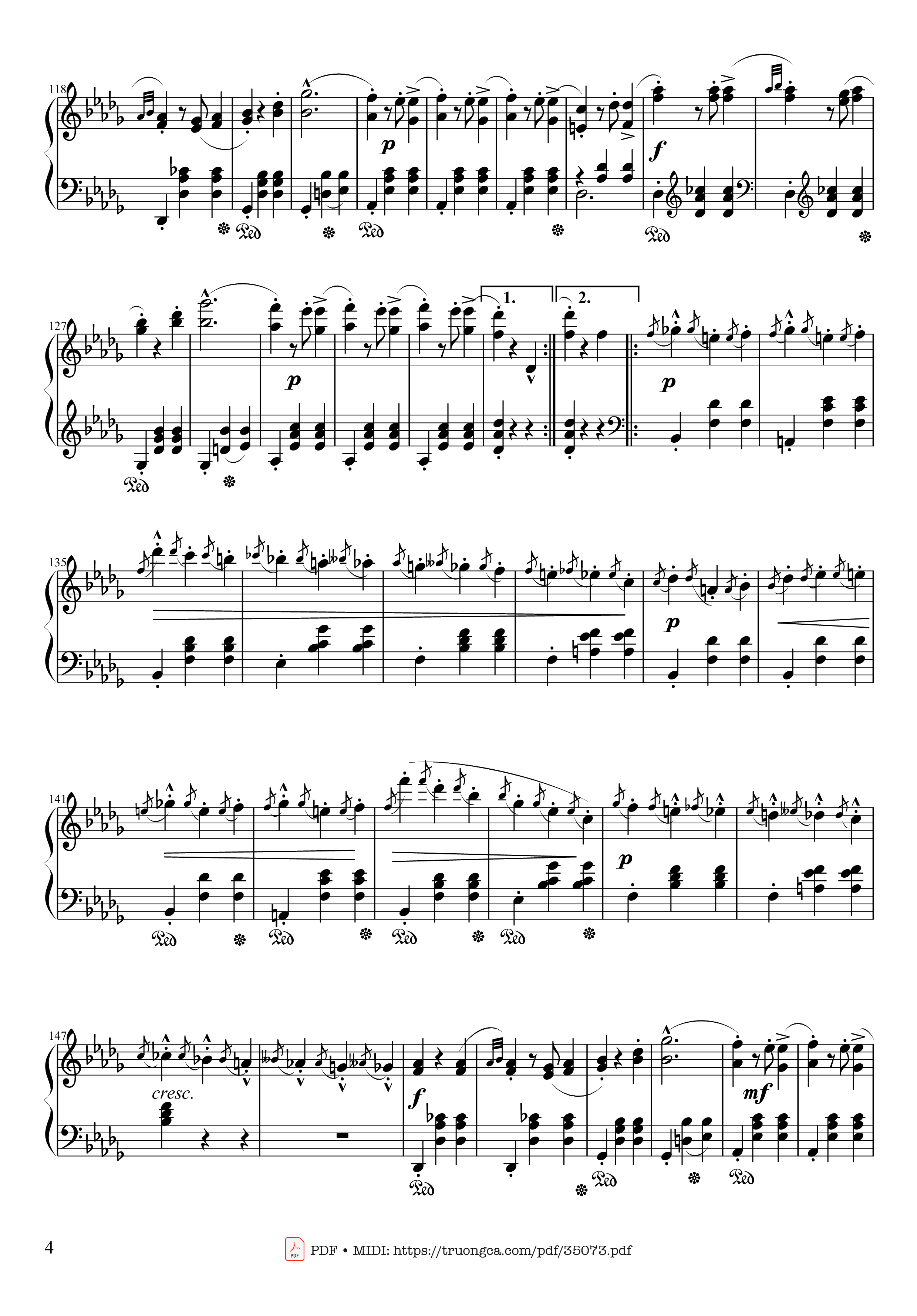 Trang 4 của Sheet nhạc PDF Piano bài hát Waltz in E♭ Major, Grande Valse brillante Piano - Frédéric François Chopin