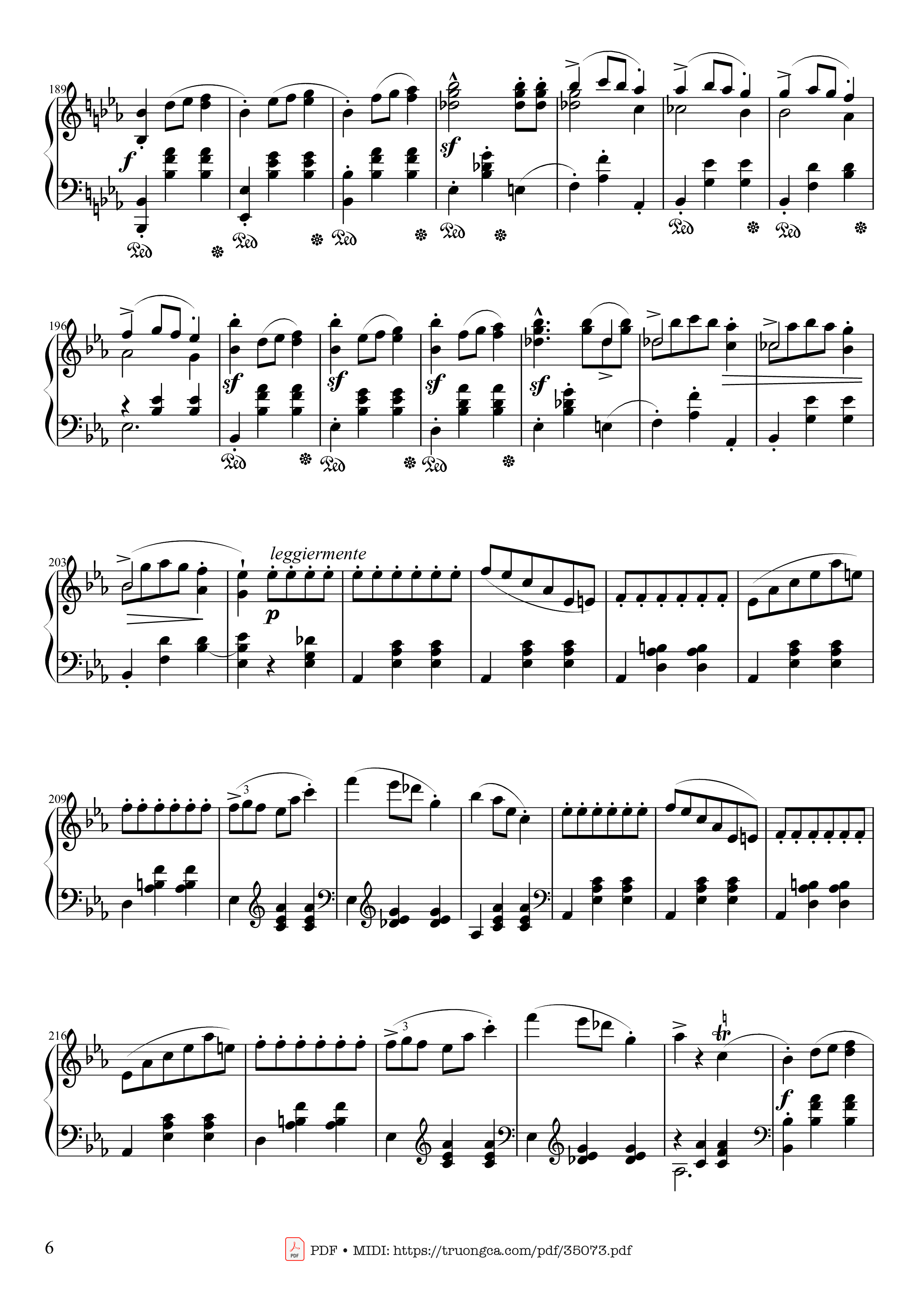 Trang 6 của Sheet nhạc PDF Piano bài hát Waltz in E♭ Major, Grande Valse brillante Piano - Frédéric François Chopin