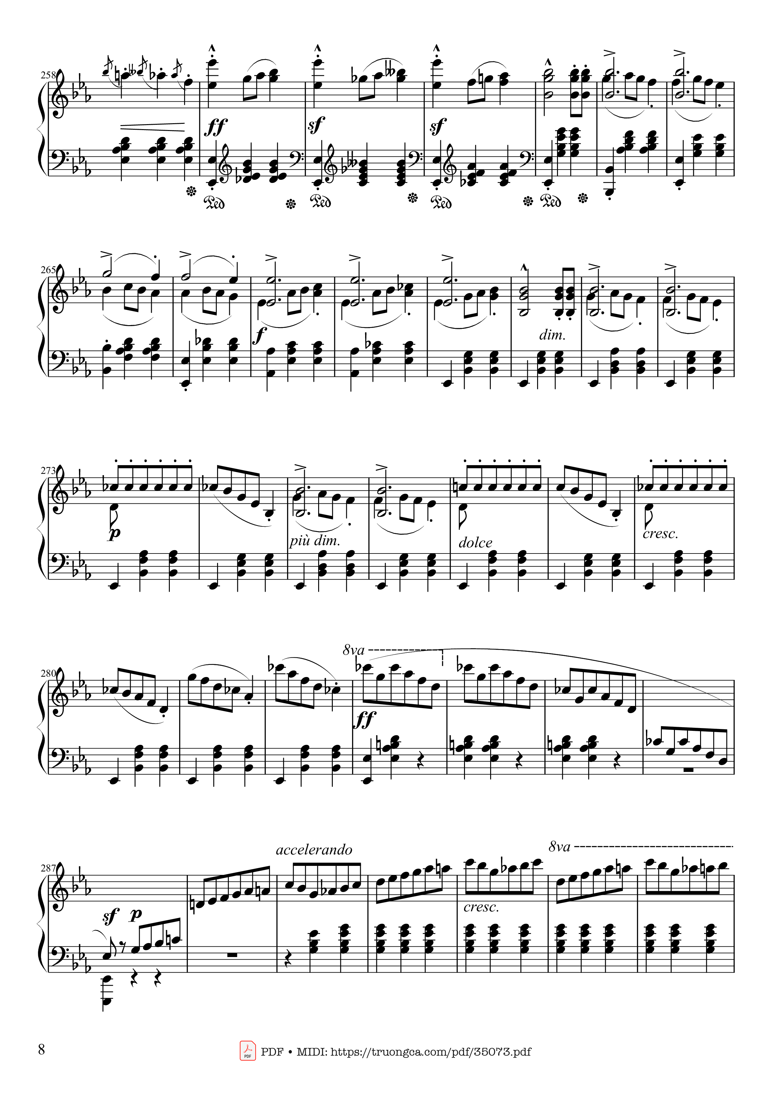 Trang 8 của Sheet nhạc PDF Piano bài hát Waltz in E♭ Major, Grande Valse brillante Piano - Frédéric François Chopin