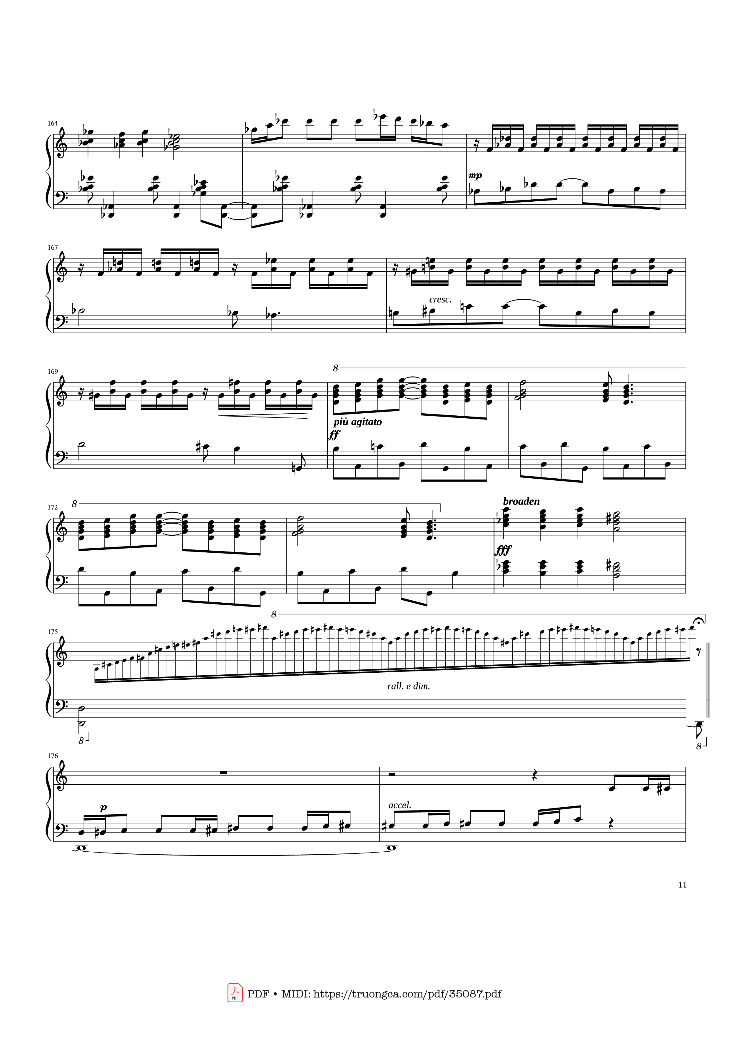 Trang 11 của Sheet nhạc PDF Piano bài hát Rhapsody in Blue Piano - George Gershwin