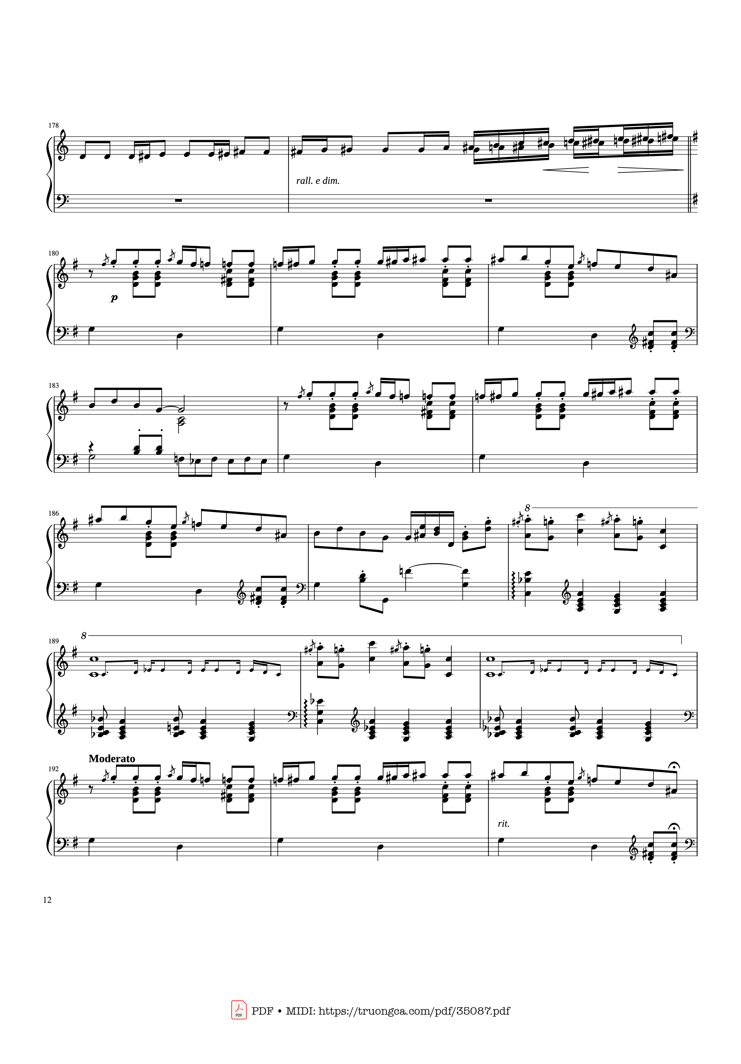 Trang 12 của Sheet nhạc PDF Piano bài hát Rhapsody in Blue Piano - George Gershwin