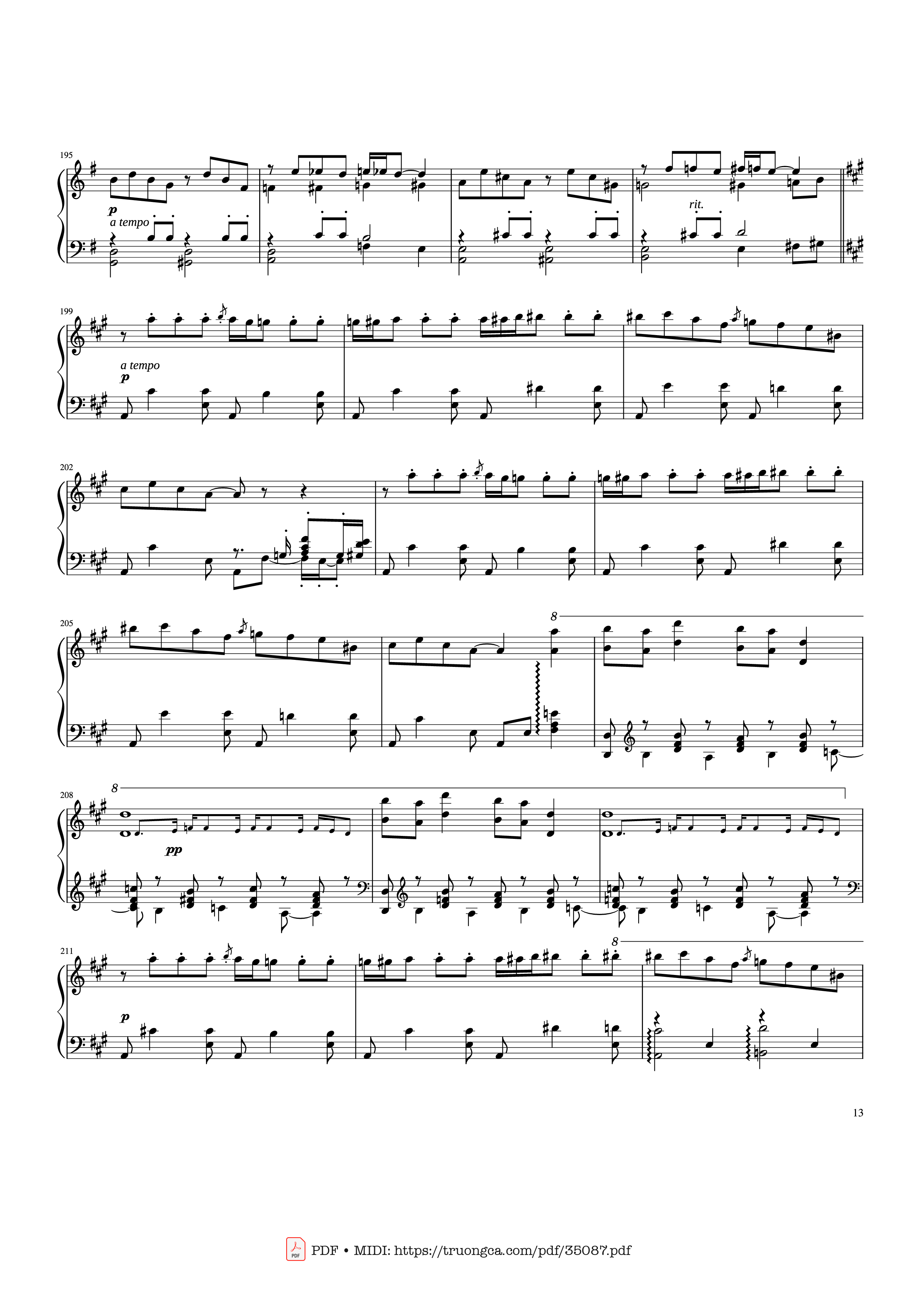 Trang 13 của Sheet nhạc PDF Piano bài hát Rhapsody in Blue Piano - George Gershwin
