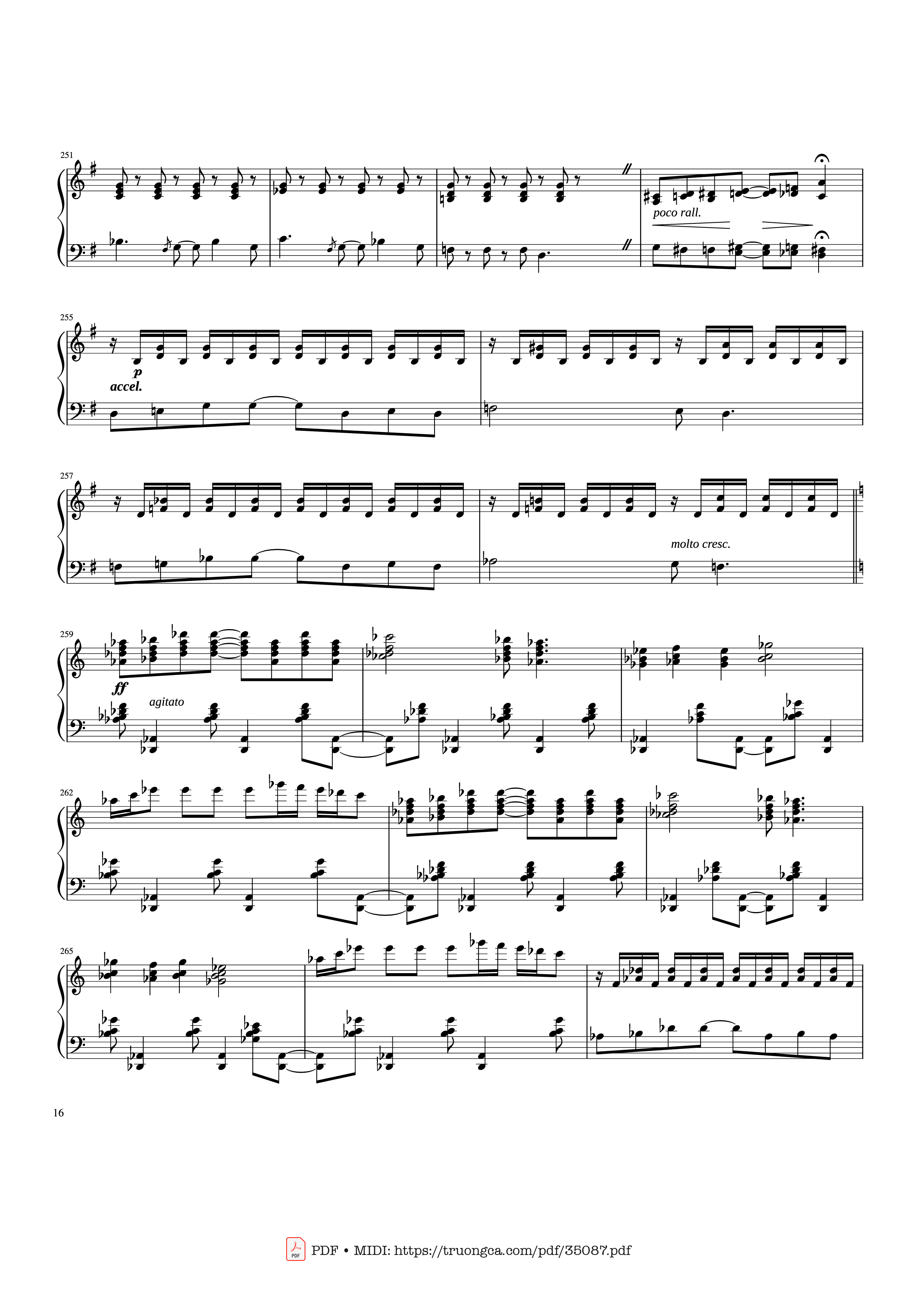 Trang 16 của Sheet nhạc PDF Piano bài hát Rhapsody in Blue Piano - George Gershwin