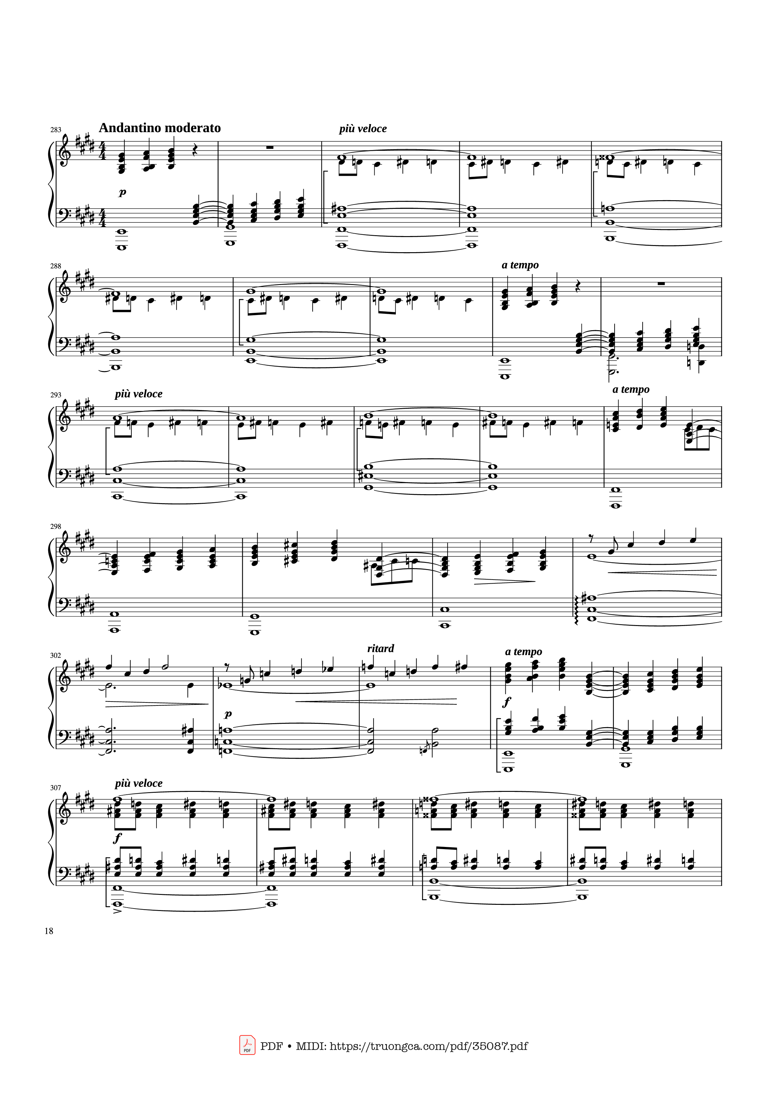 Trang 18 của Sheet nhạc PDF Piano bài hát Rhapsody in Blue Piano - George Gershwin