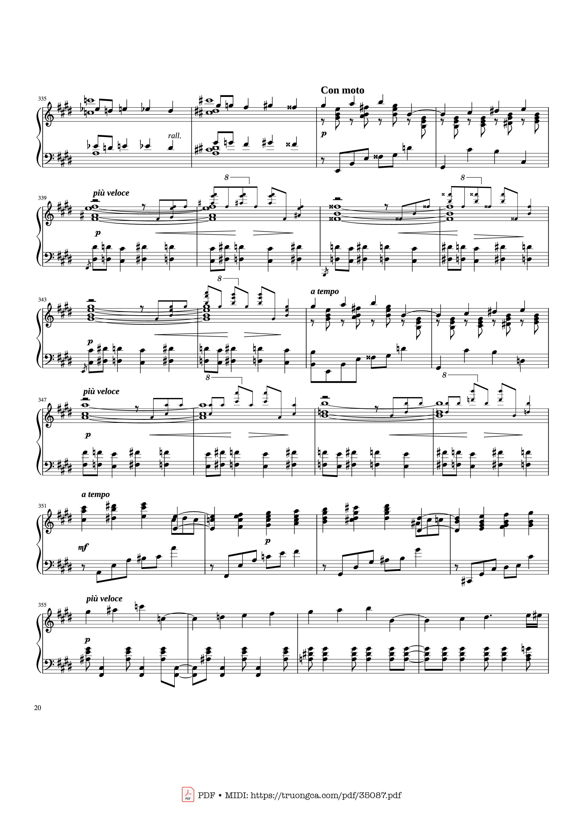 Trang 20 của Sheet nhạc PDF Piano bài hát Rhapsody in Blue Piano - George Gershwin