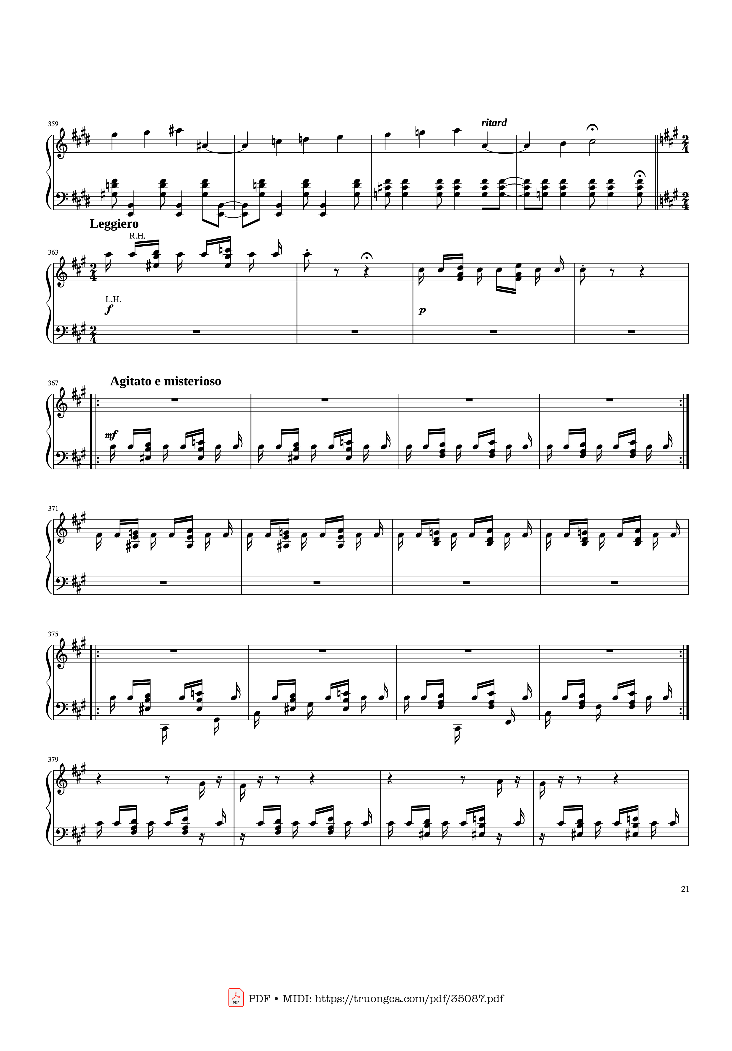 Trang 21 của Sheet nhạc PDF Piano bài hát Rhapsody in Blue Piano - George Gershwin