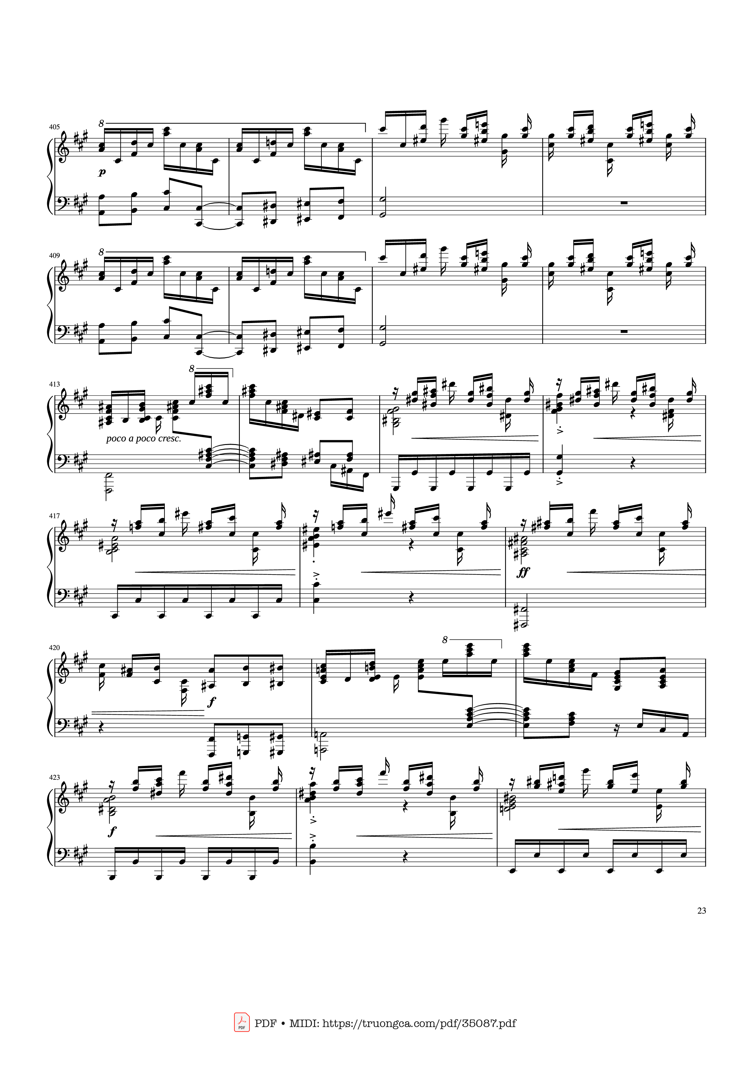 Trang 23 của Sheet nhạc PDF Piano bài hát Rhapsody in Blue Piano - George Gershwin