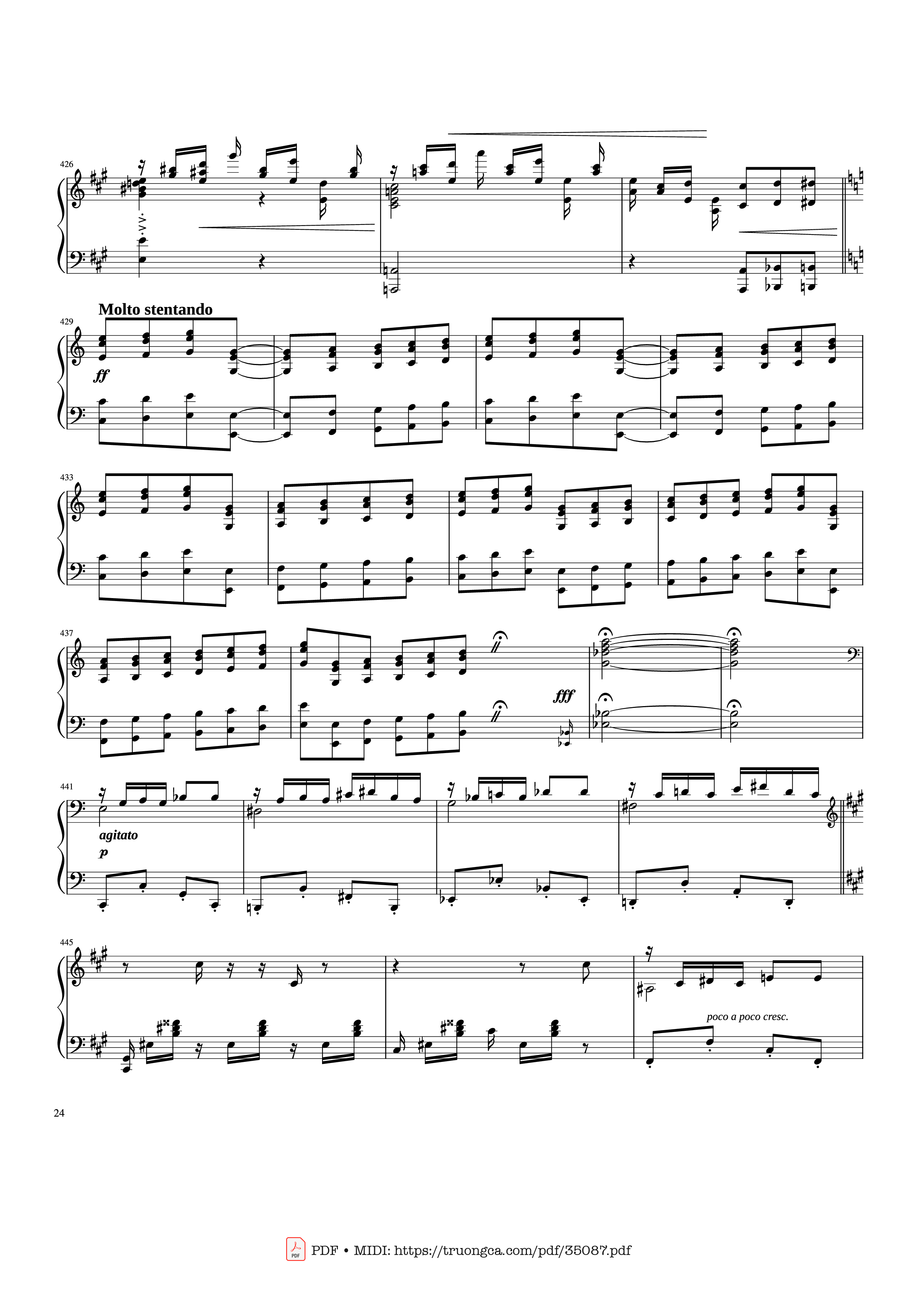 Trang 24 của Sheet nhạc PDF Piano bài hát Rhapsody in Blue Piano - George Gershwin