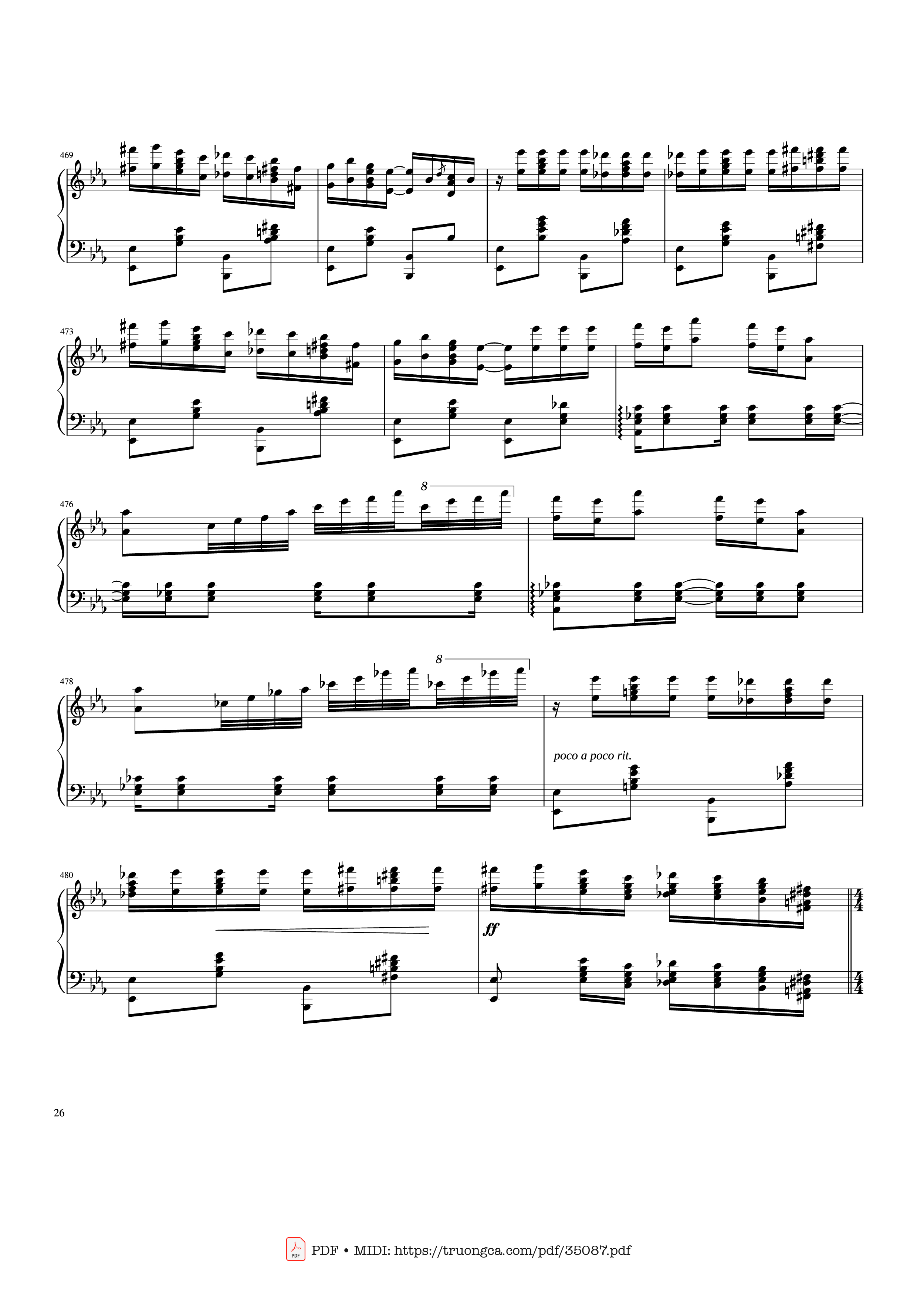 Trang 26 của Sheet nhạc PDF Piano bài hát Rhapsody in Blue Piano - George Gershwin