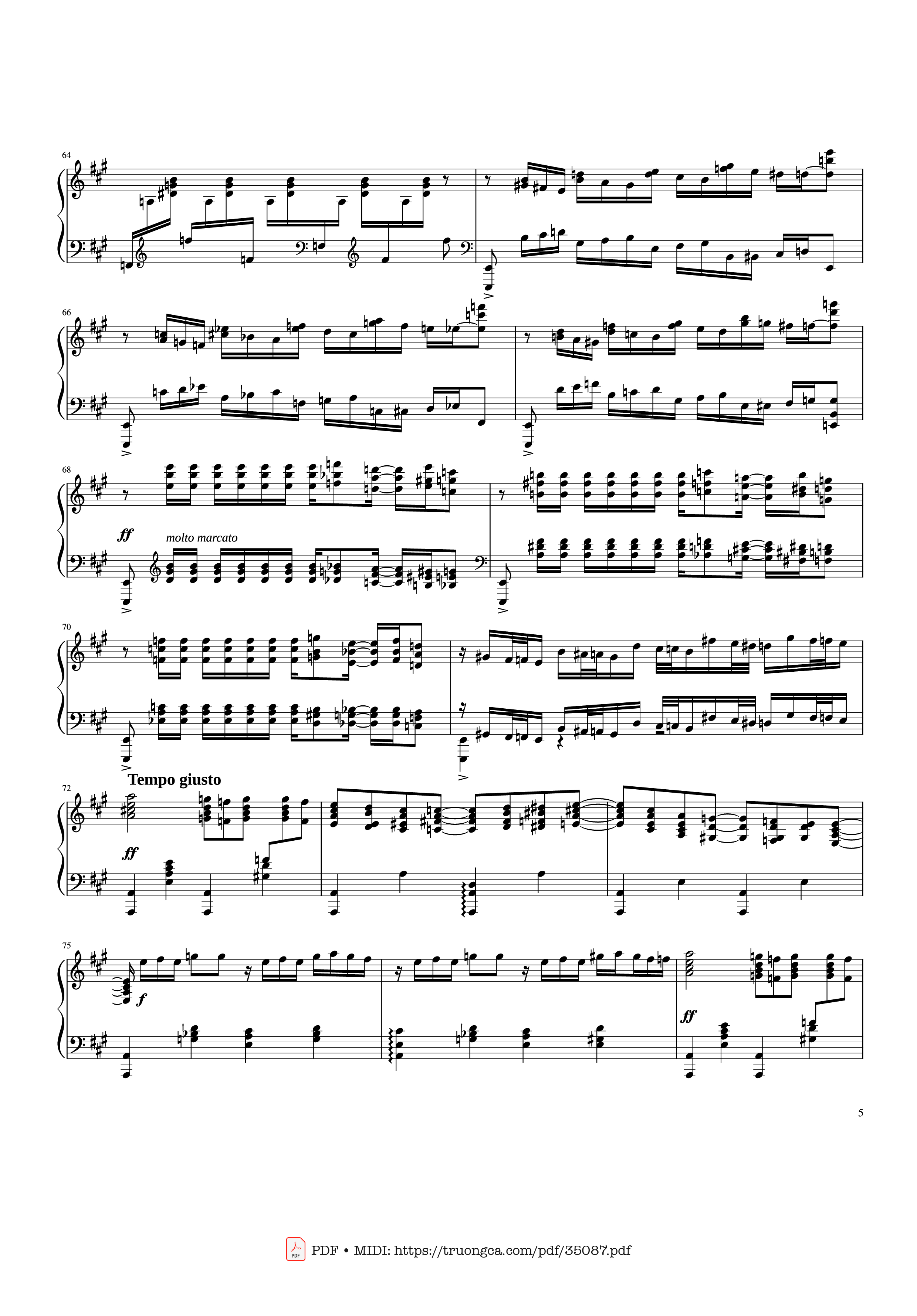 Trang 5 của Sheet nhạc PDF Piano bài hát Rhapsody in Blue Piano - George Gershwin