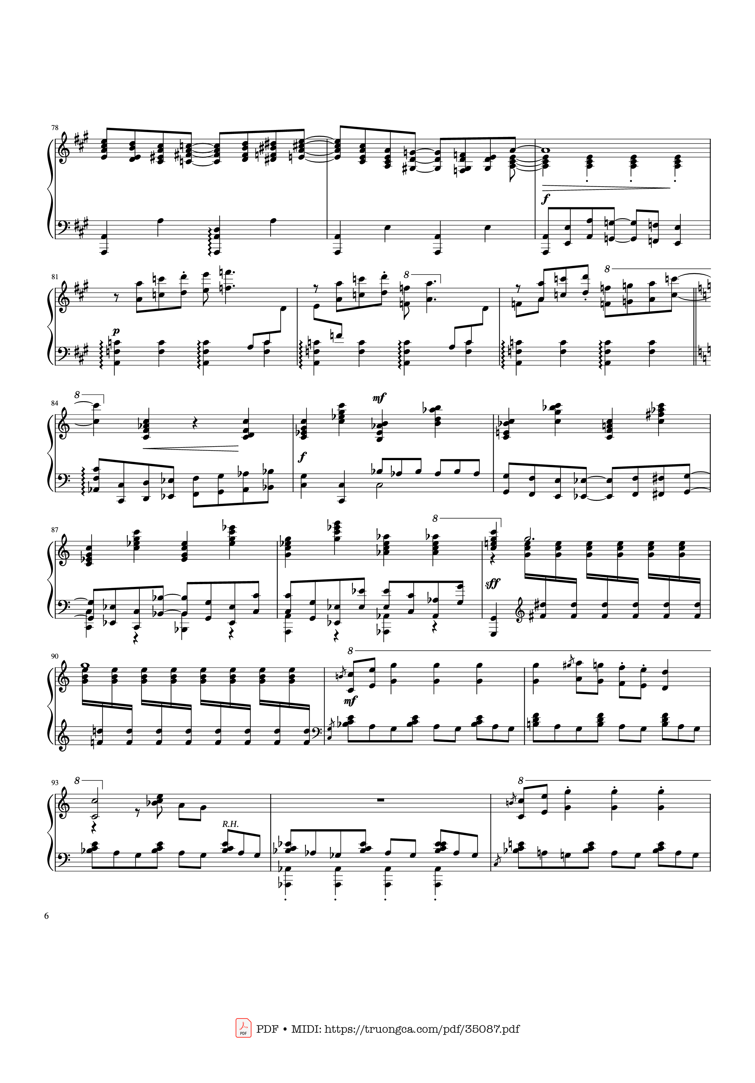 Trang 6 của Sheet nhạc PDF Piano bài hát Rhapsody in Blue Piano - George Gershwin