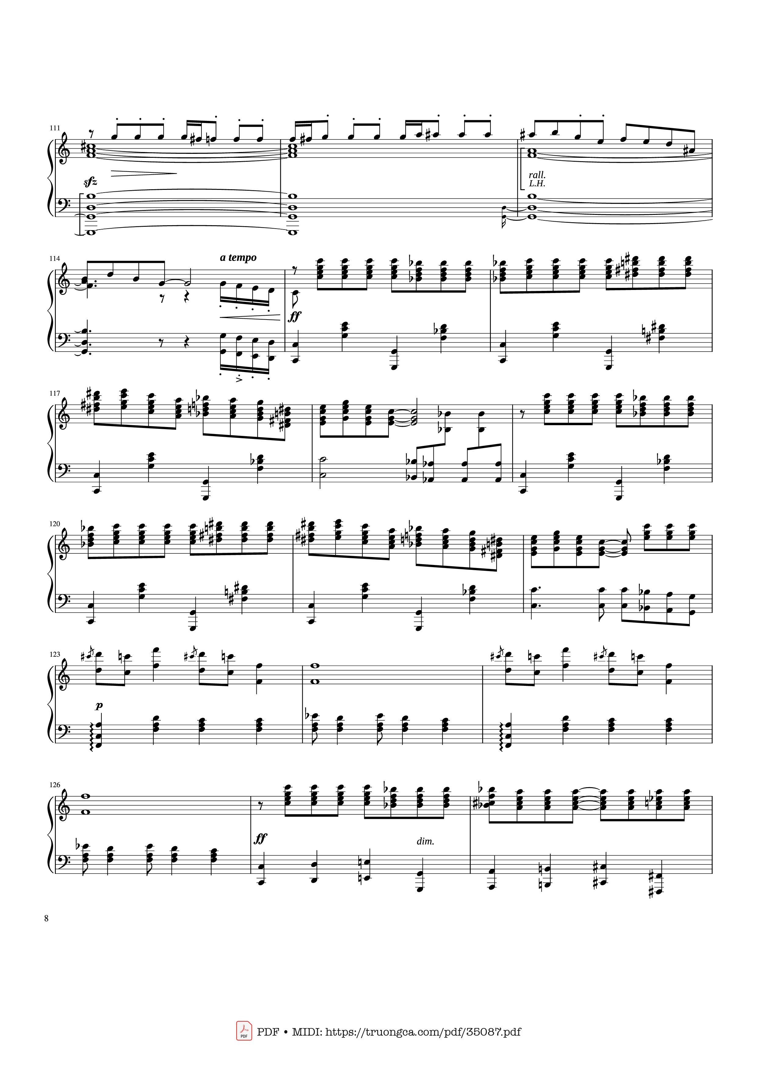 Trang 8 của Sheet nhạc PDF Piano bài hát Rhapsody in Blue Piano - George Gershwin
