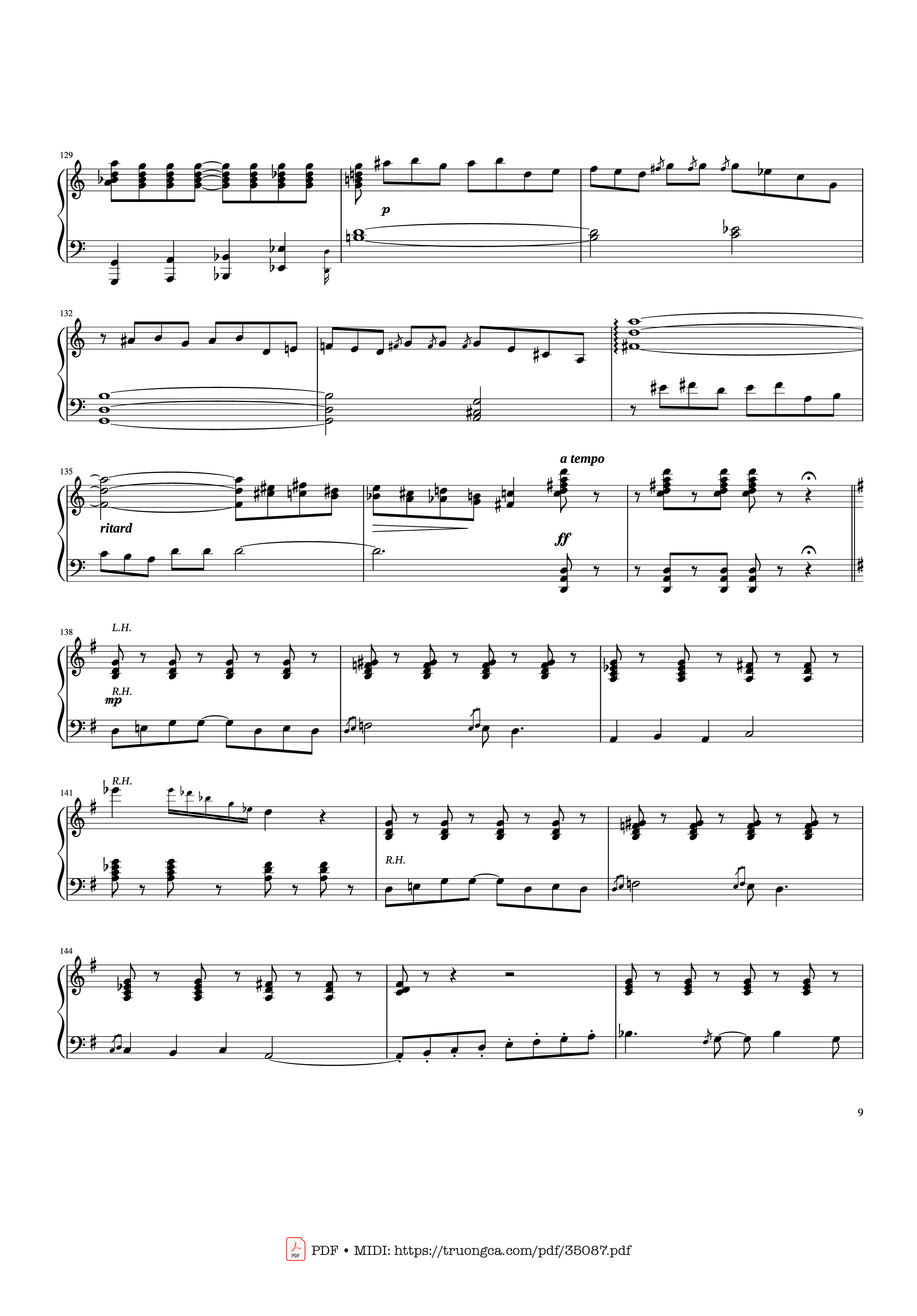 Trang 9 của Sheet nhạc PDF Piano bài hát Rhapsody in Blue Piano - George Gershwin