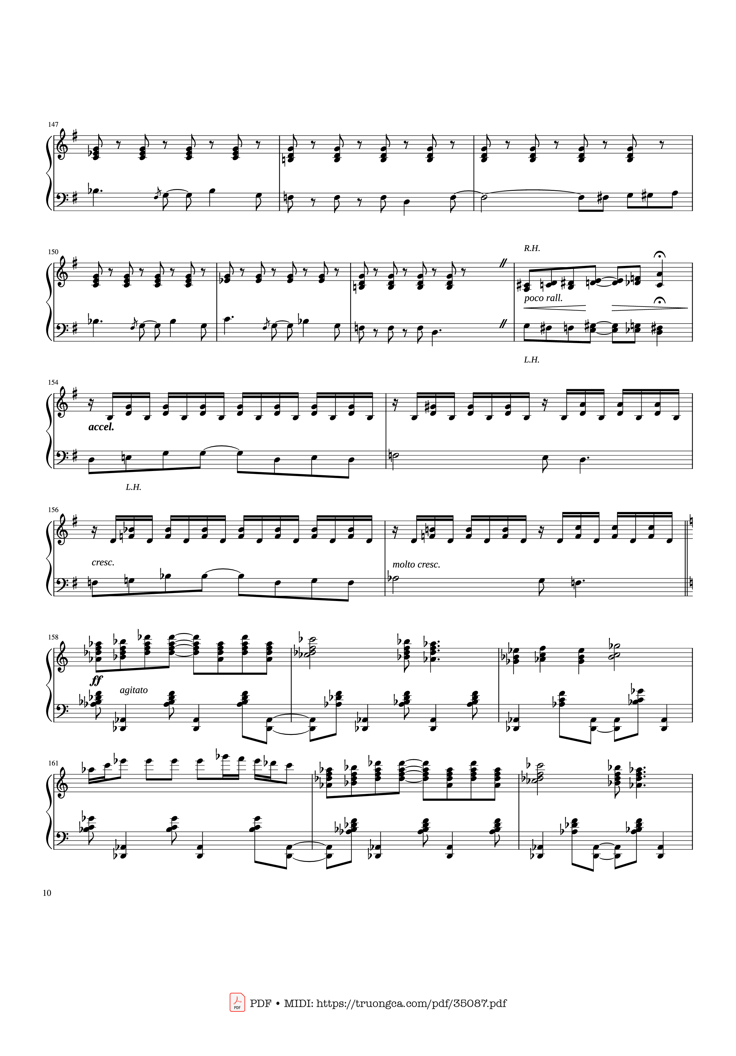 Trang 10 của Sheet nhạc PDF Piano bài hát Rhapsody in Blue Piano - George Gershwin