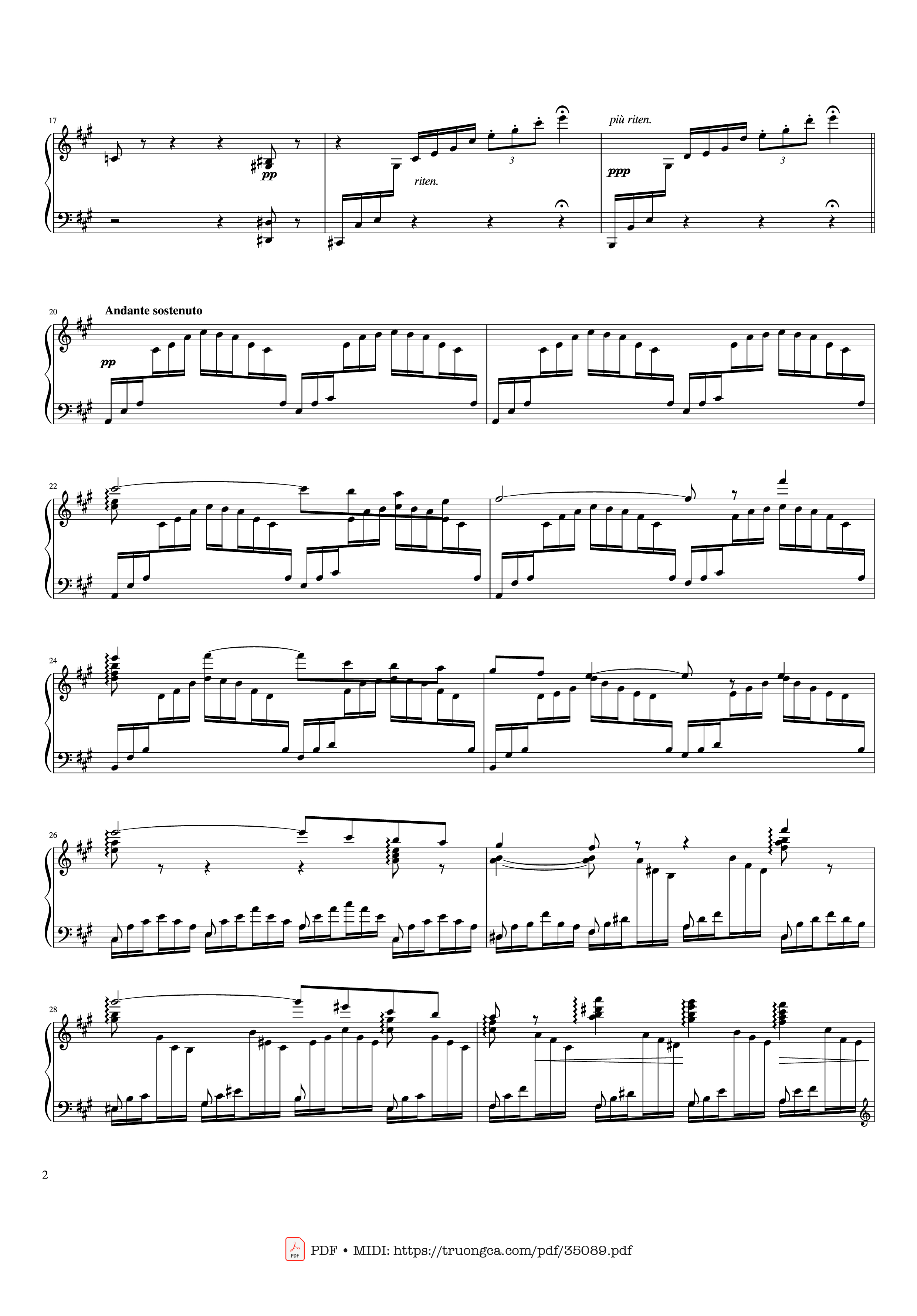 Trang 2 của Sheet nhạc PDF Piano bài hát Hymne à Sainte Cécile Piano Solo - Franz Liszt