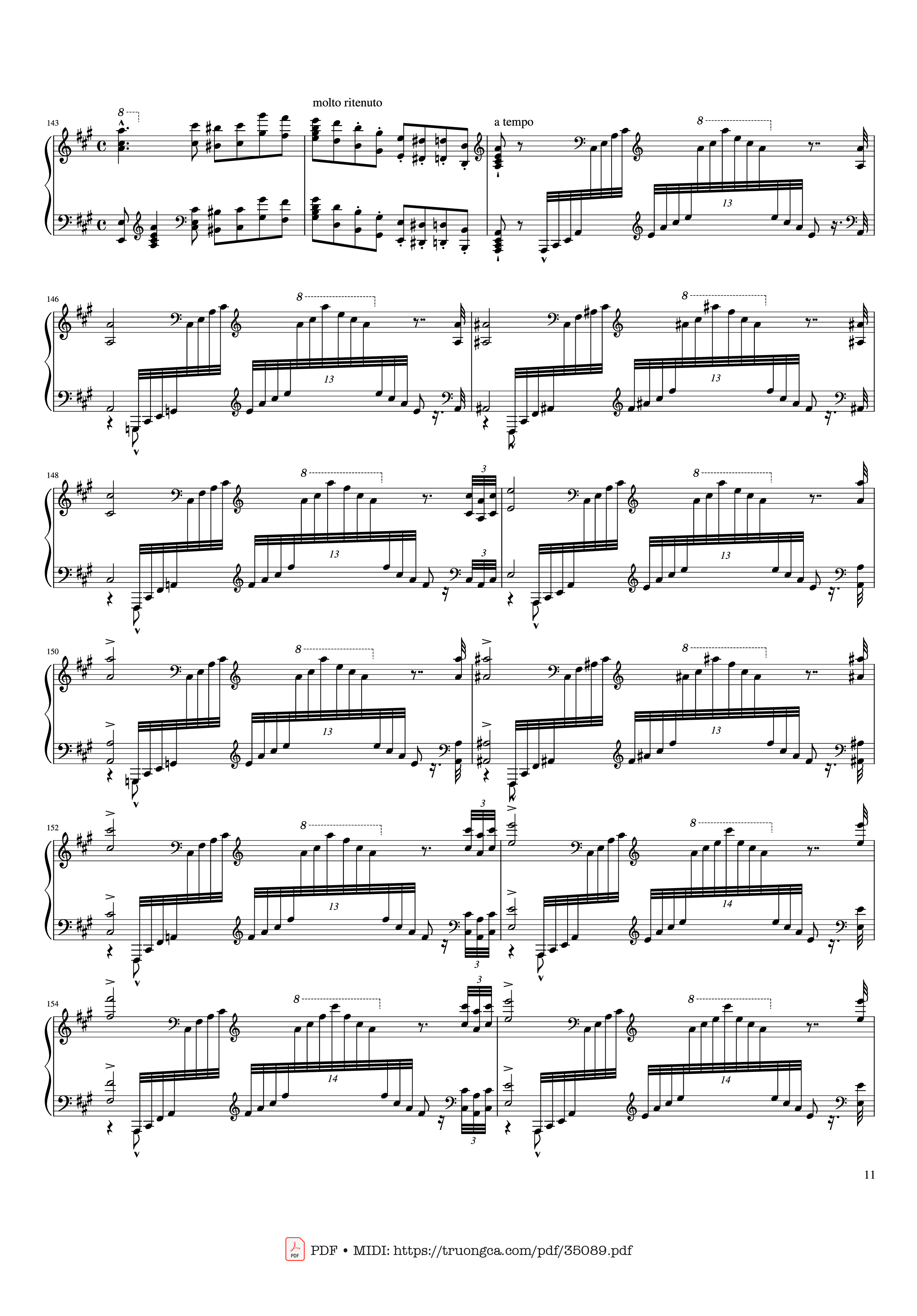 Trang 11 của Sheet nhạc PDF Piano bài hát Hymne à Sainte Cécile Piano Solo - Franz Liszt