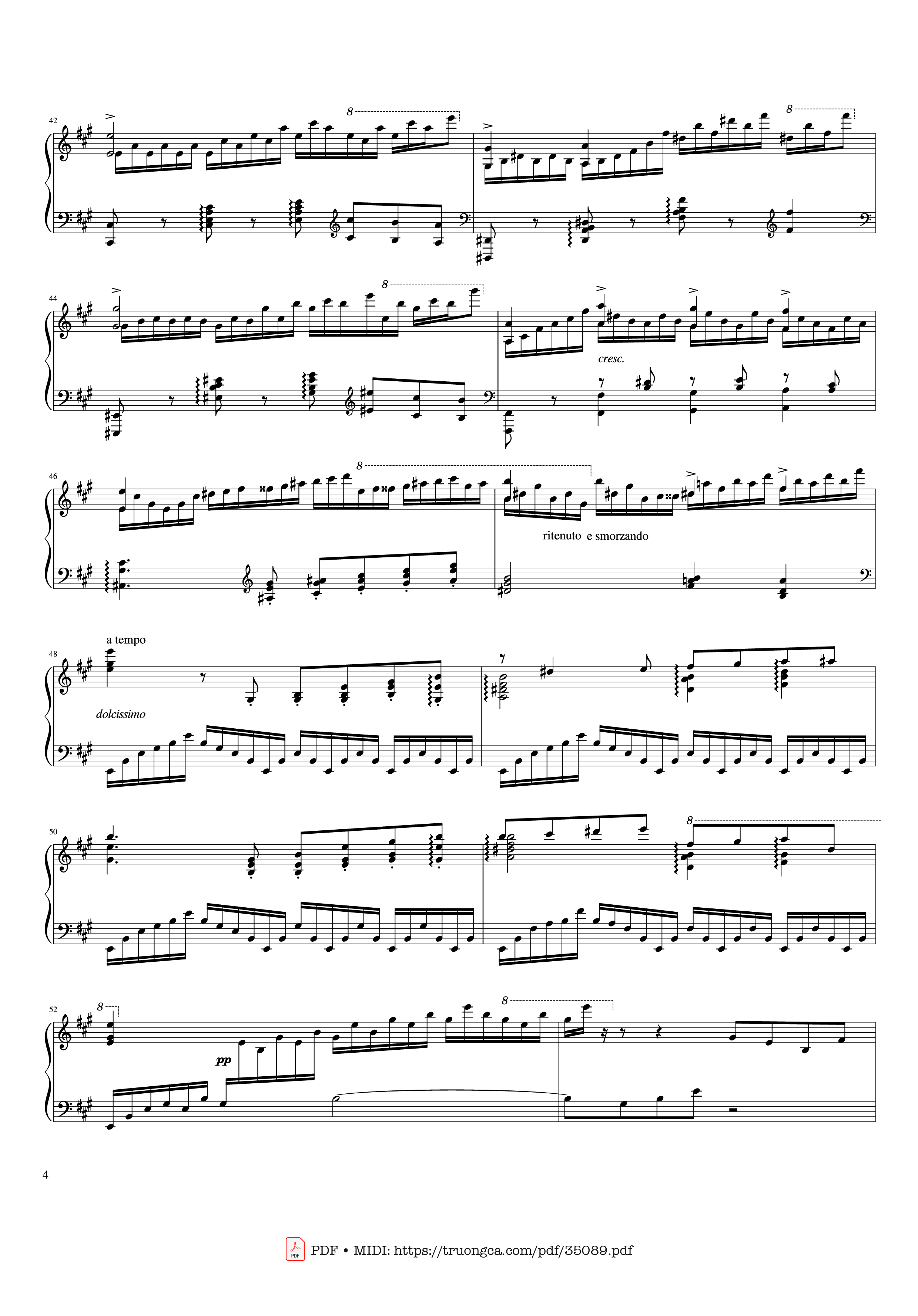 Trang 4 của Sheet nhạc PDF Piano bài hát Hymne à Sainte Cécile Piano Solo - Franz Liszt