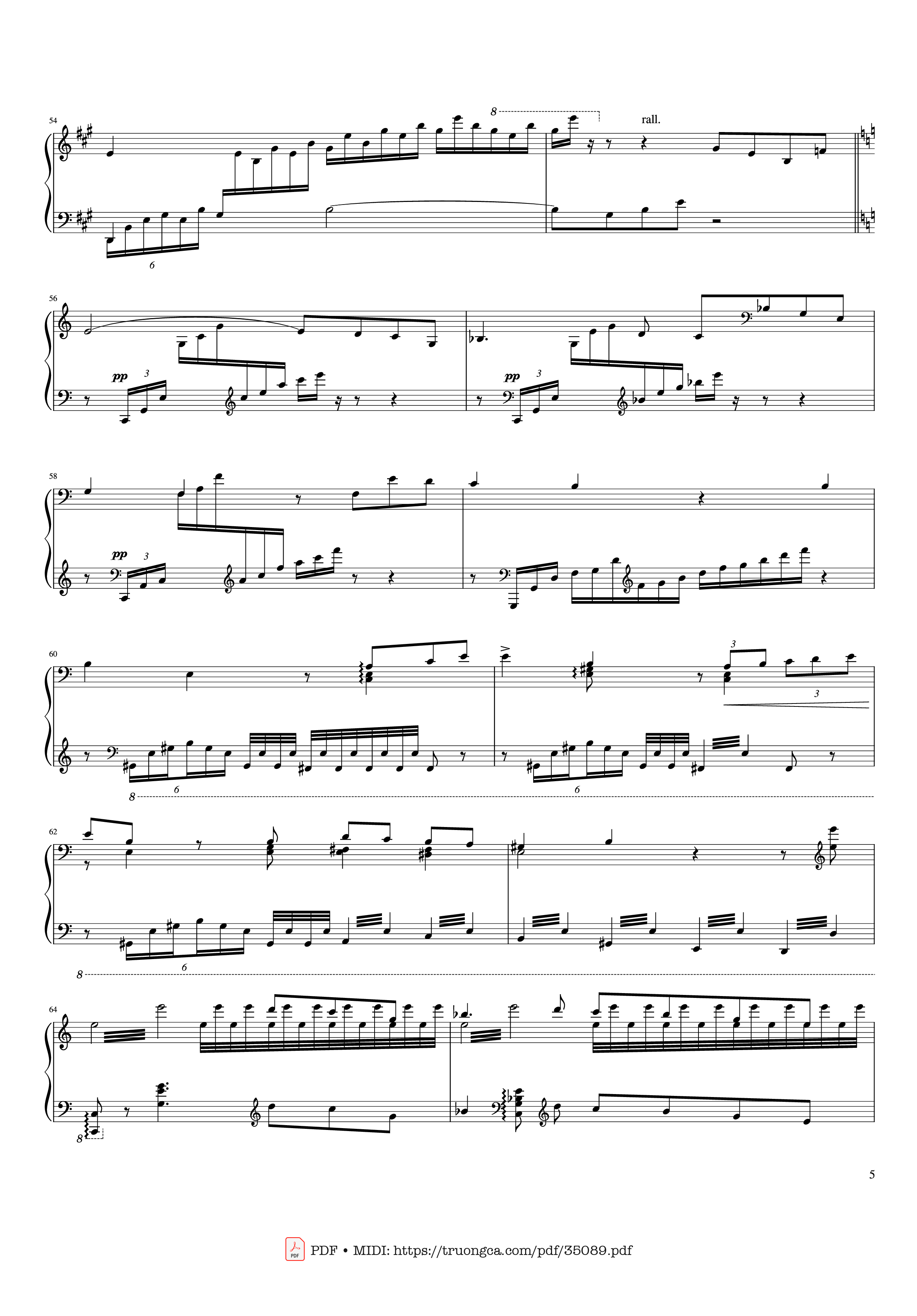 Trang 5 của Sheet nhạc PDF Piano bài hát Hymne à Sainte Cécile Piano Solo - Franz Liszt