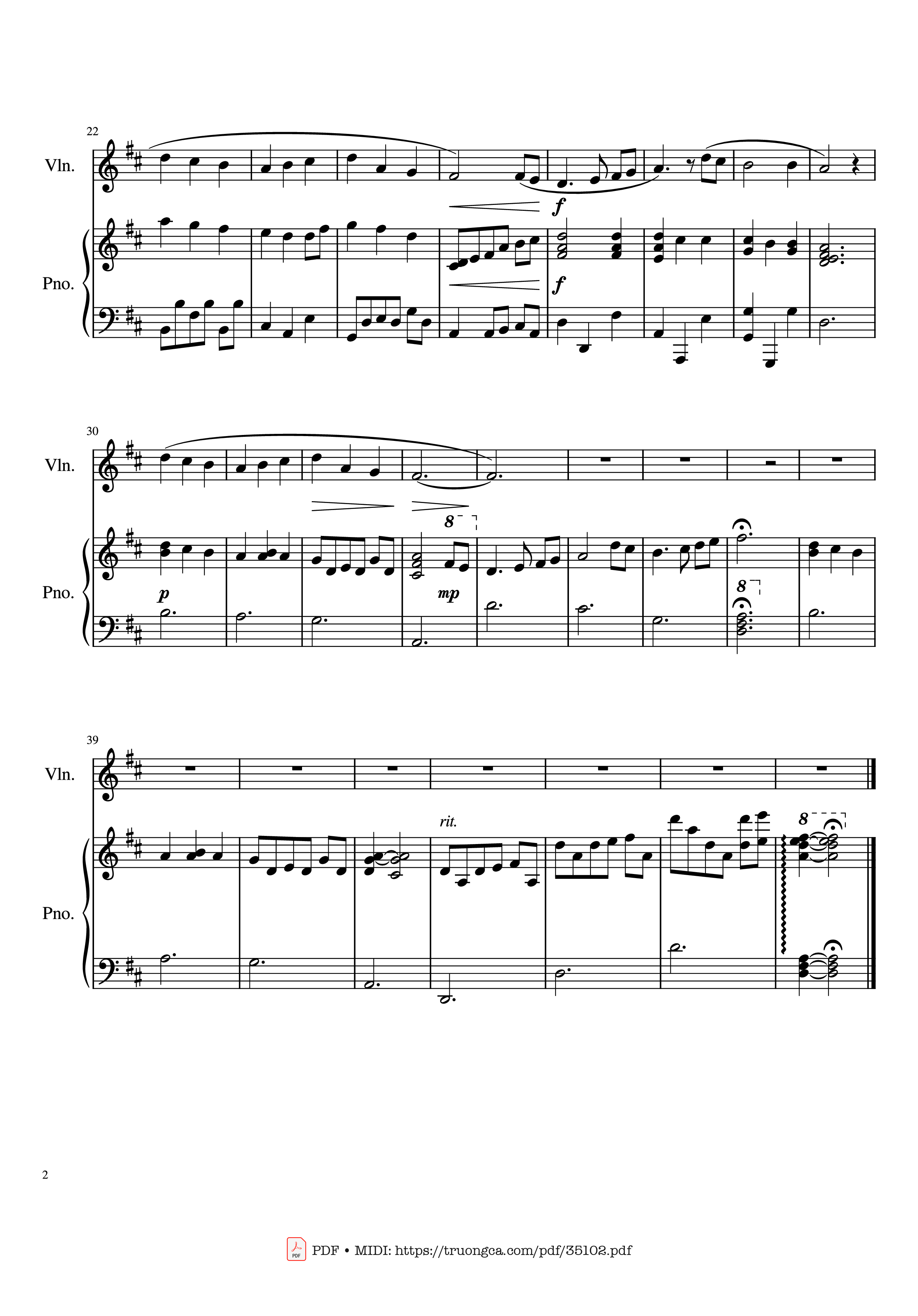 Trang 2 của Sheet nhạc PDF Piano bài hát The First Noel Violin & Piano - Traditional English