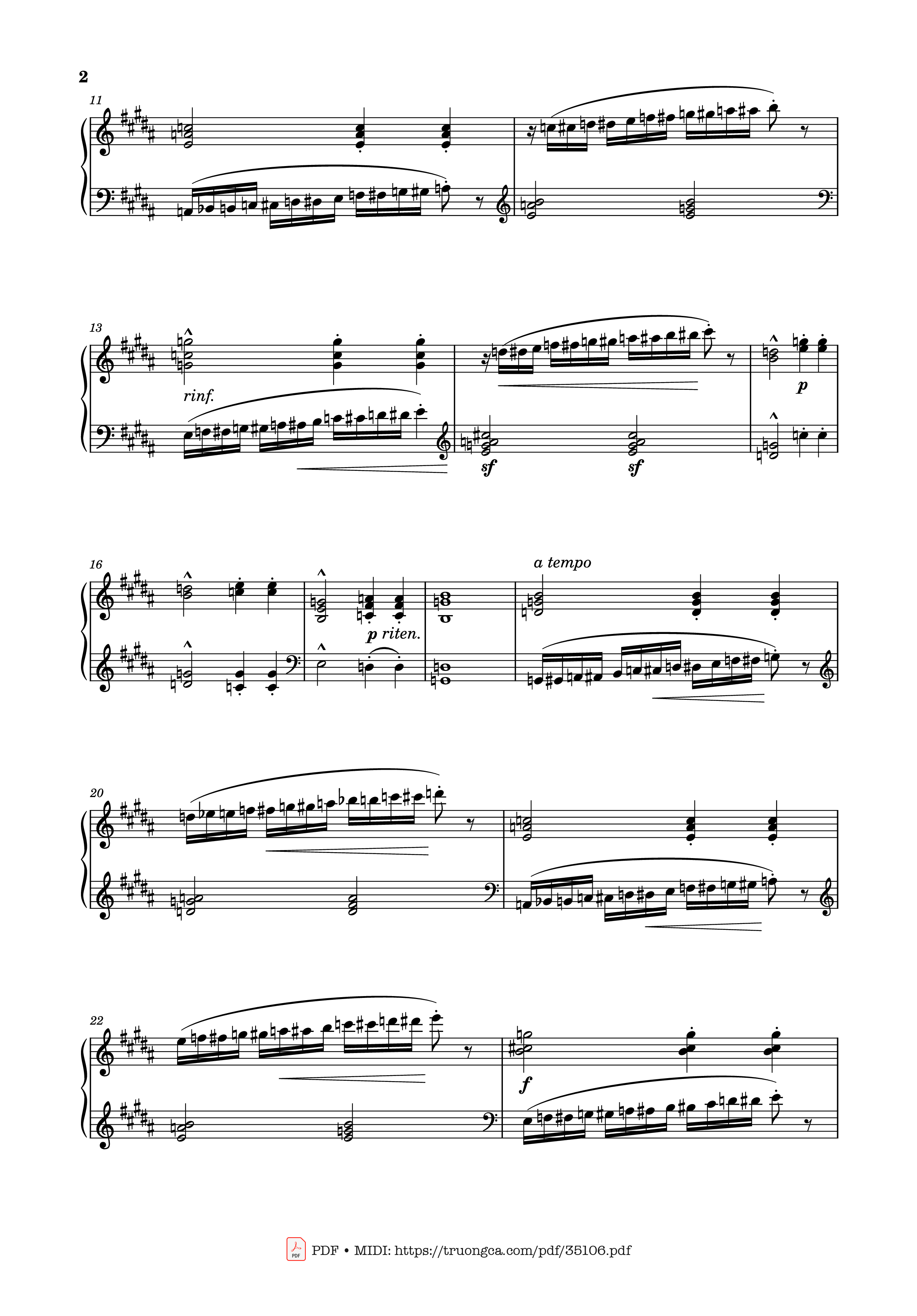Trang 2 của Sheet nhạc PDF Piano bài hát Étude No. 20 in B Major Piano - Stephen Heller