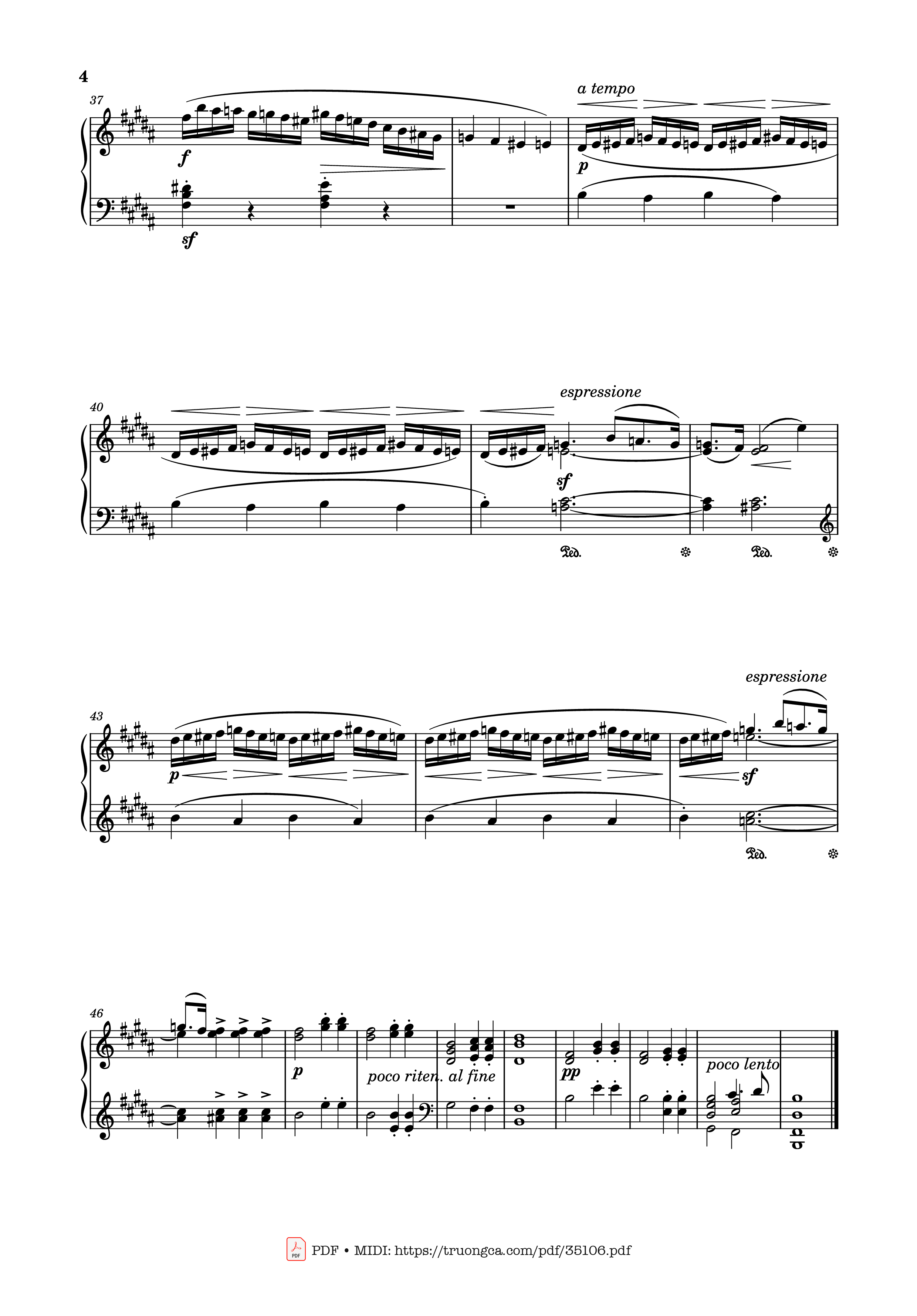 Trang 4 của Sheet nhạc PDF Piano bài hát Étude No. 20 in B Major Piano - Stephen Heller