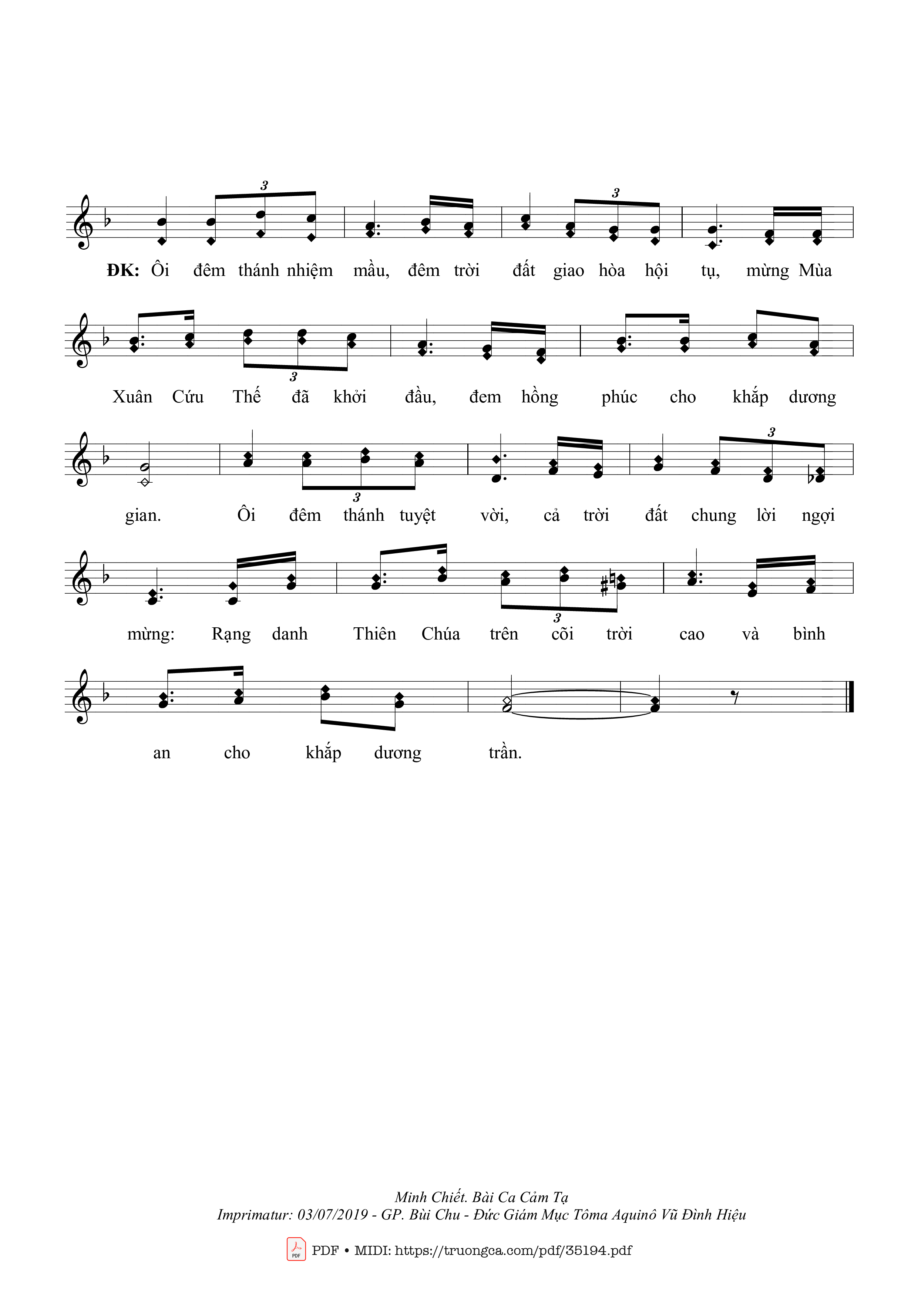 Trang 2 của Sheet nhạc PDF bài hát Noel Hội Mừng - Minh Chiết