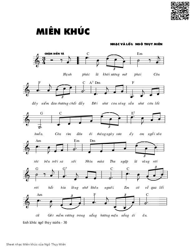 Miên khúc - Ngô Thụy Miên