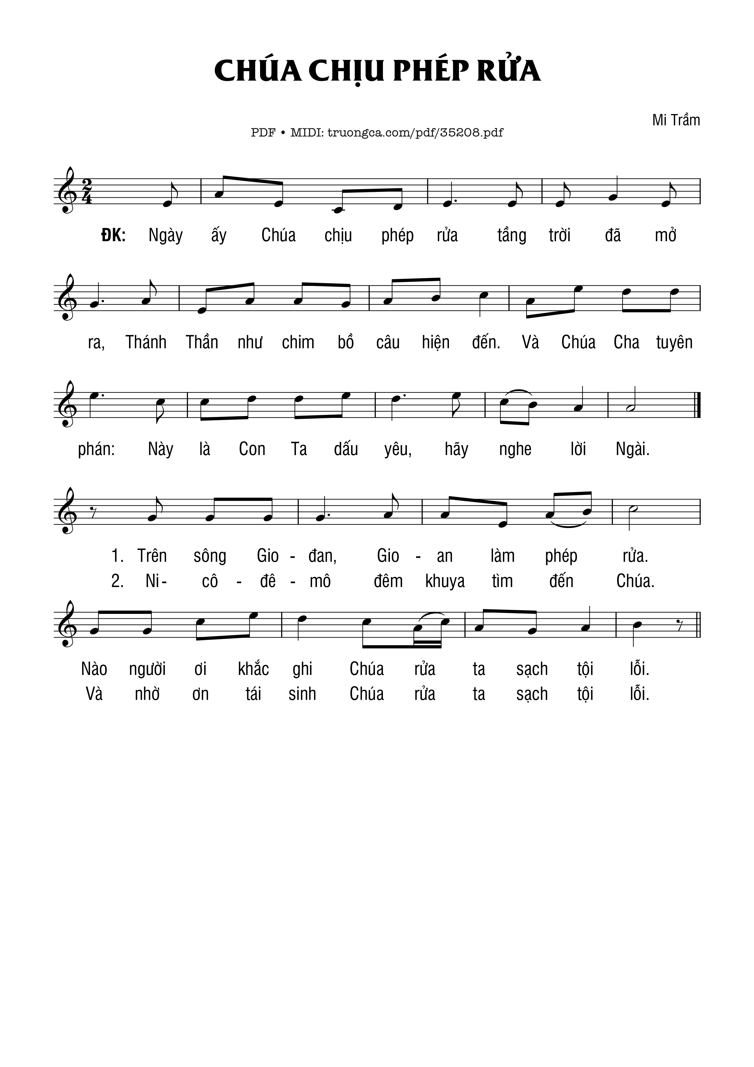 Kính Chúa mprimatur GP Nha Trang Ngày ấy Chúa chịu phép rửa tầng trời đã mở ra, Trang 1