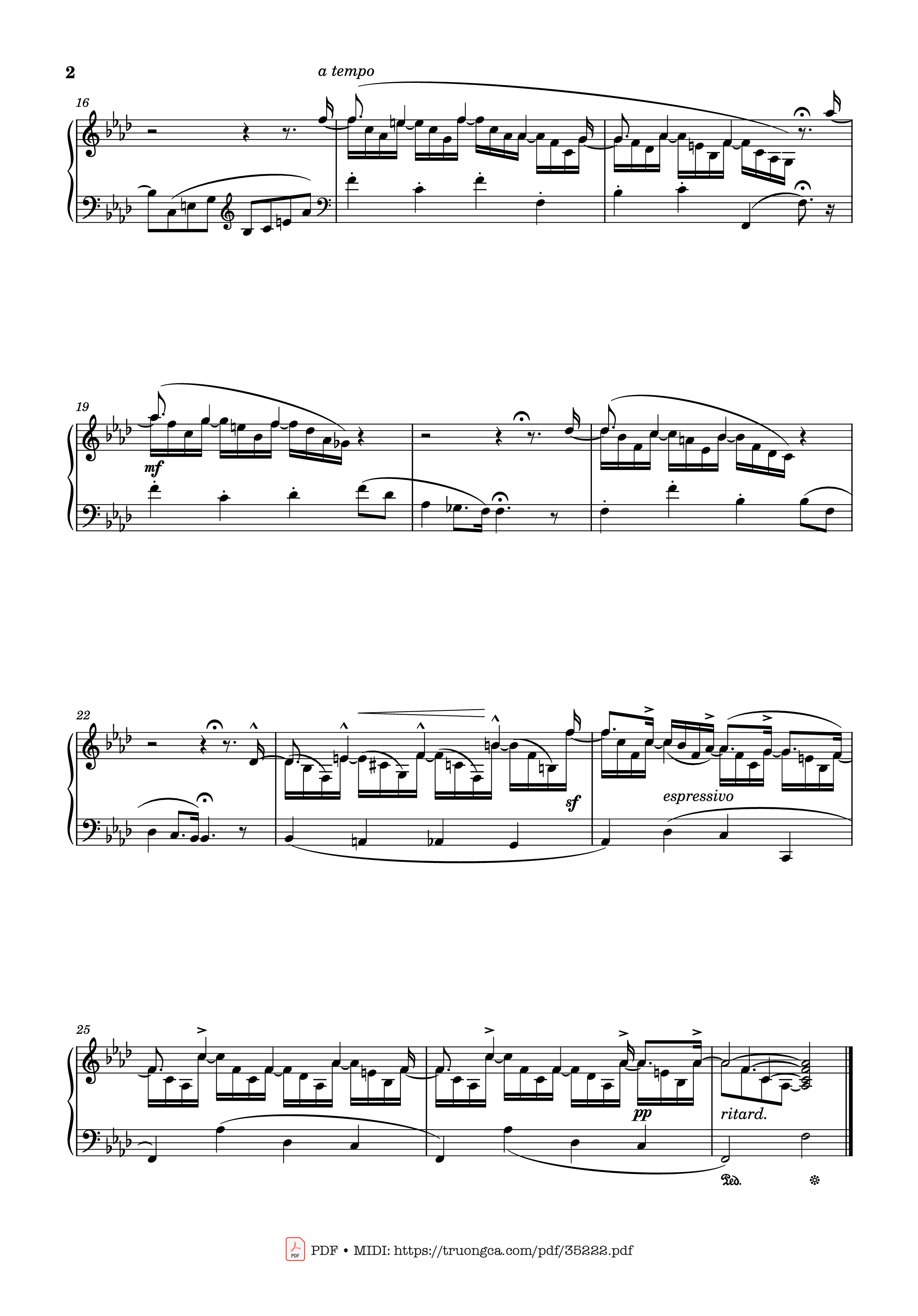 Trang 2 của Sheet nhạc PDF Piano bài hát Étude No. 22 in F Minor Piano - Stephen Heller