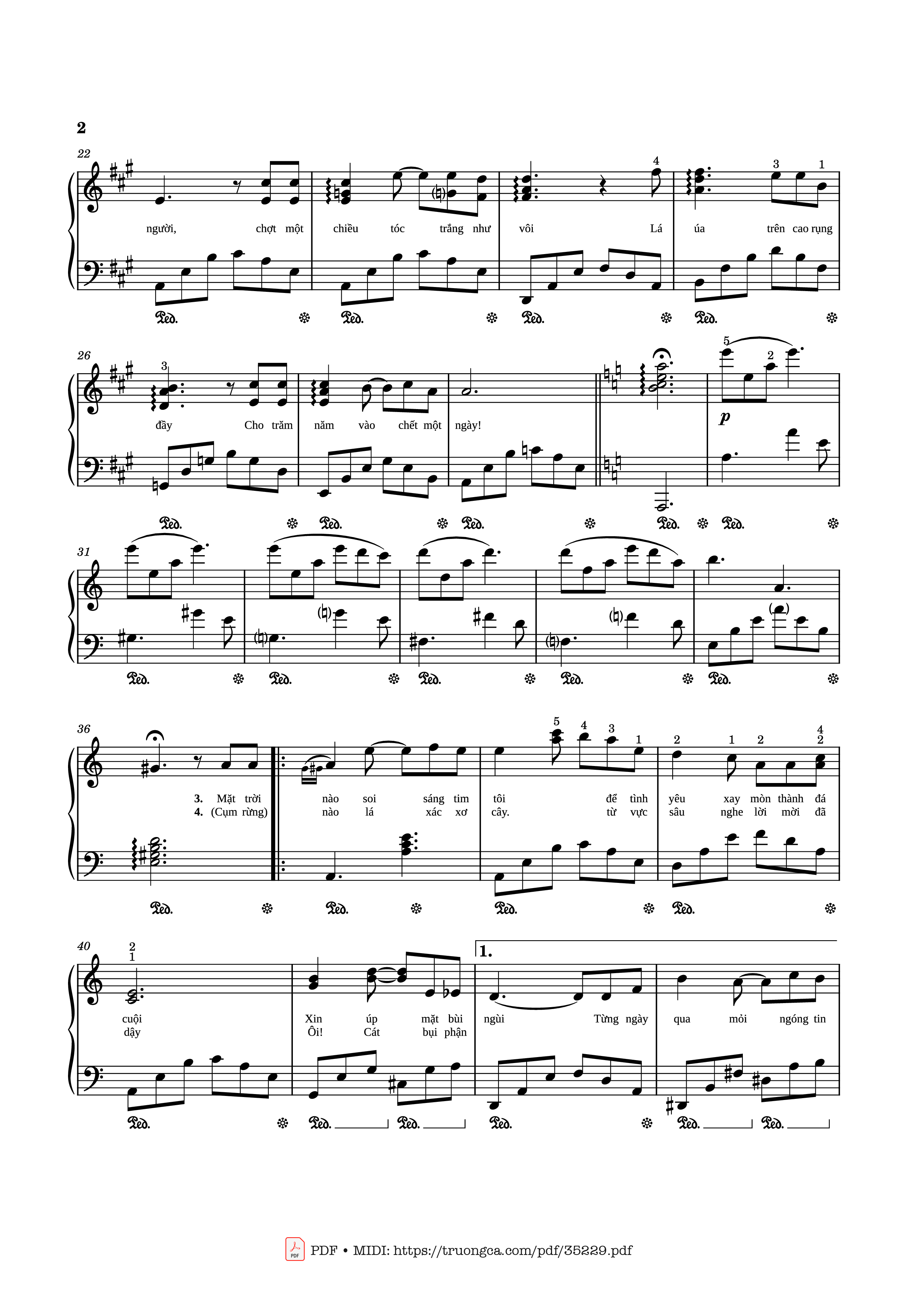 Trang 2 của Sheet nhạc PDF Piano bài hát Cát bụi Piano - Trịnh Công Sơn
