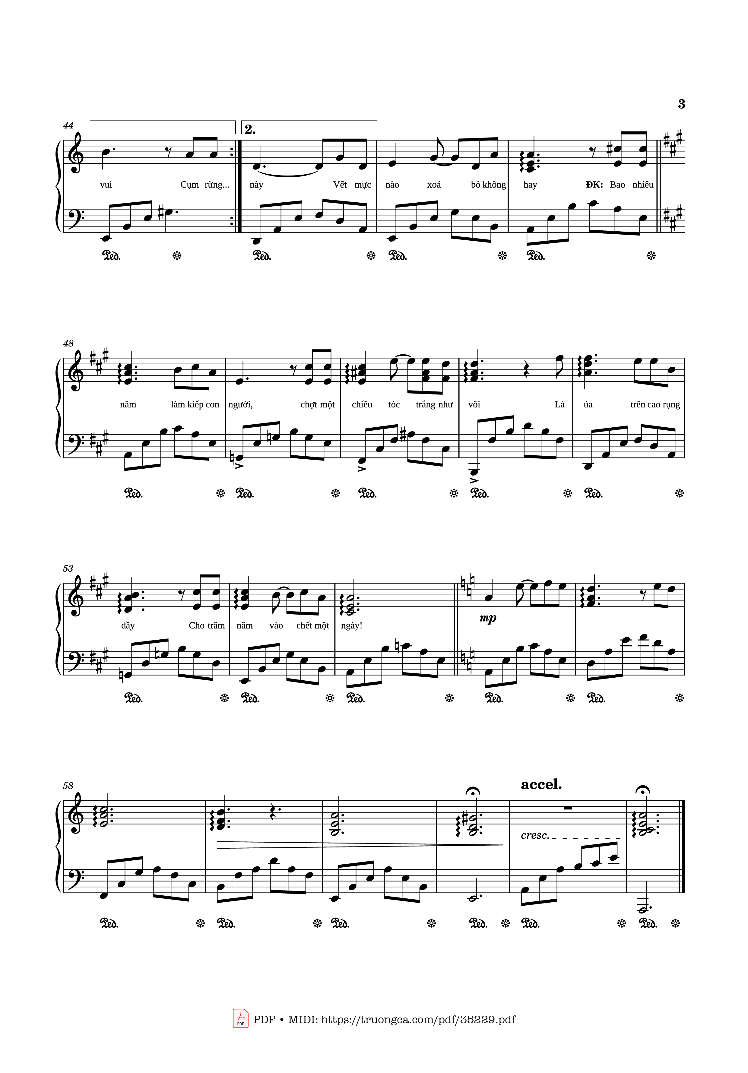 Trang 3 của Sheet nhạc PDF Piano bài hát Cát bụi Piano - Trịnh Công Sơn