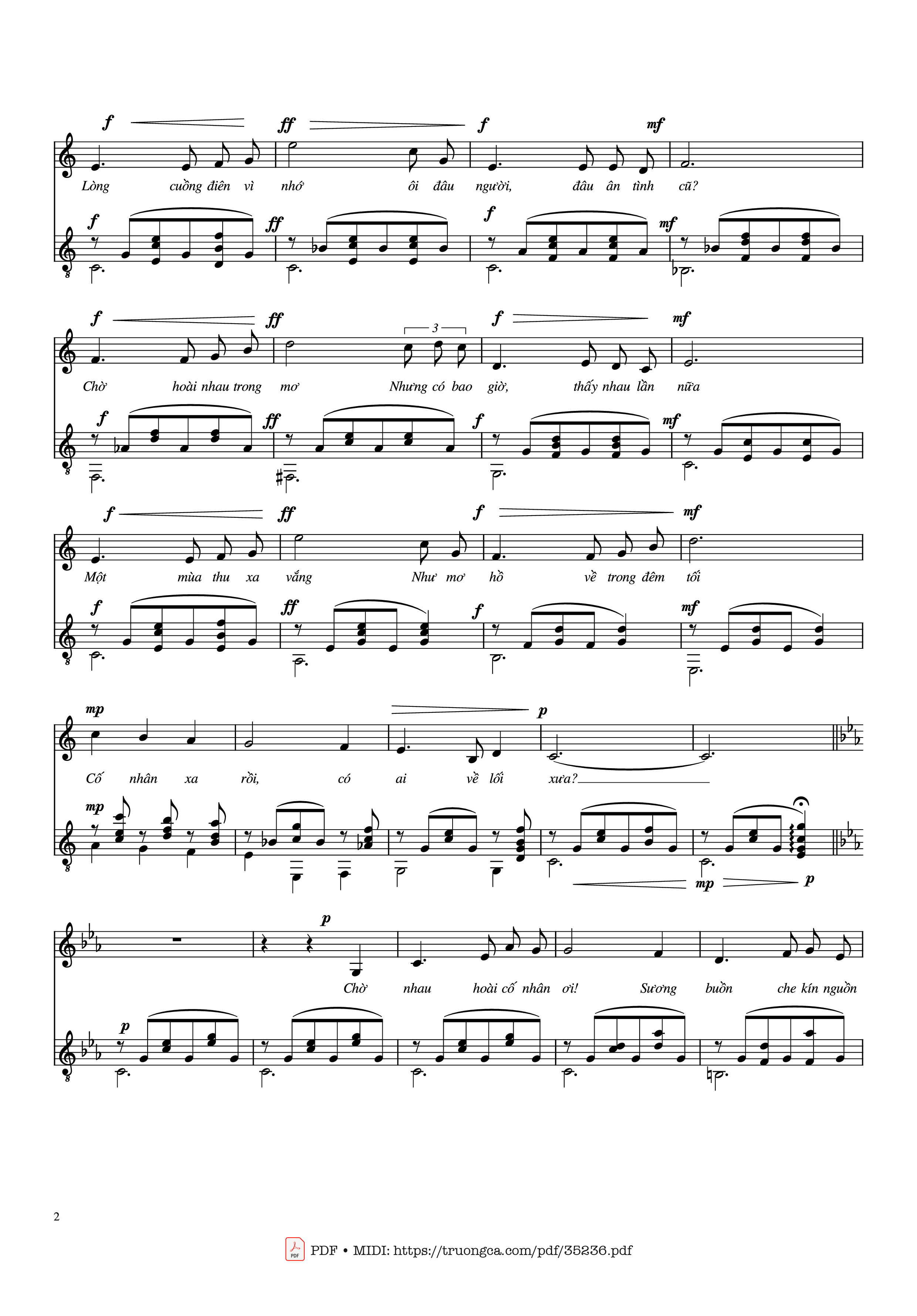 Trang 2 của Sheet nhạc PDF Guitar Tab bài hát Hoài Cảm Guitar TAB - CUNG TIẾN