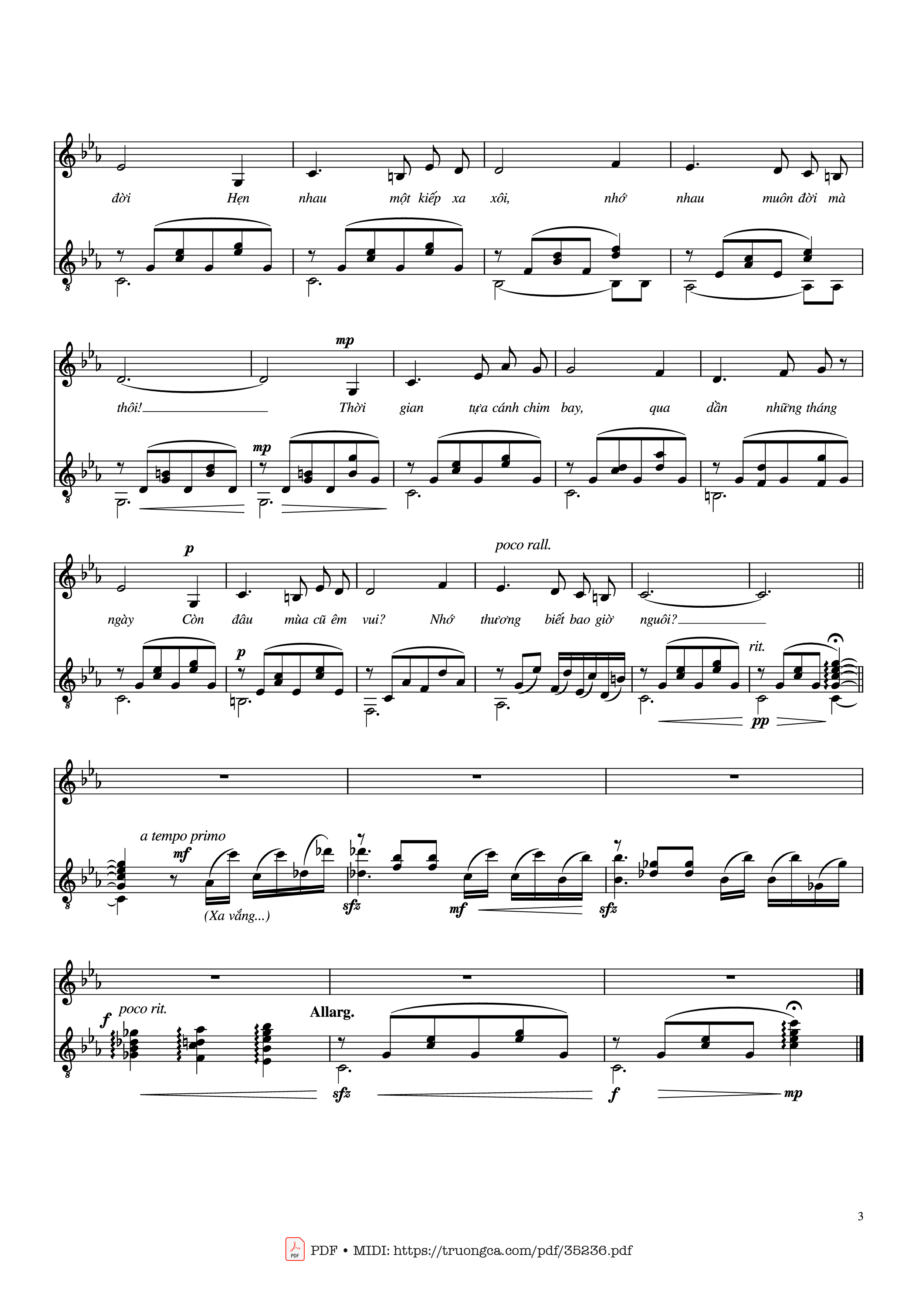 Trang 3 của Sheet nhạc PDF Guitar Tab bài hát Hoài Cảm Guitar TAB - CUNG TIẾN
