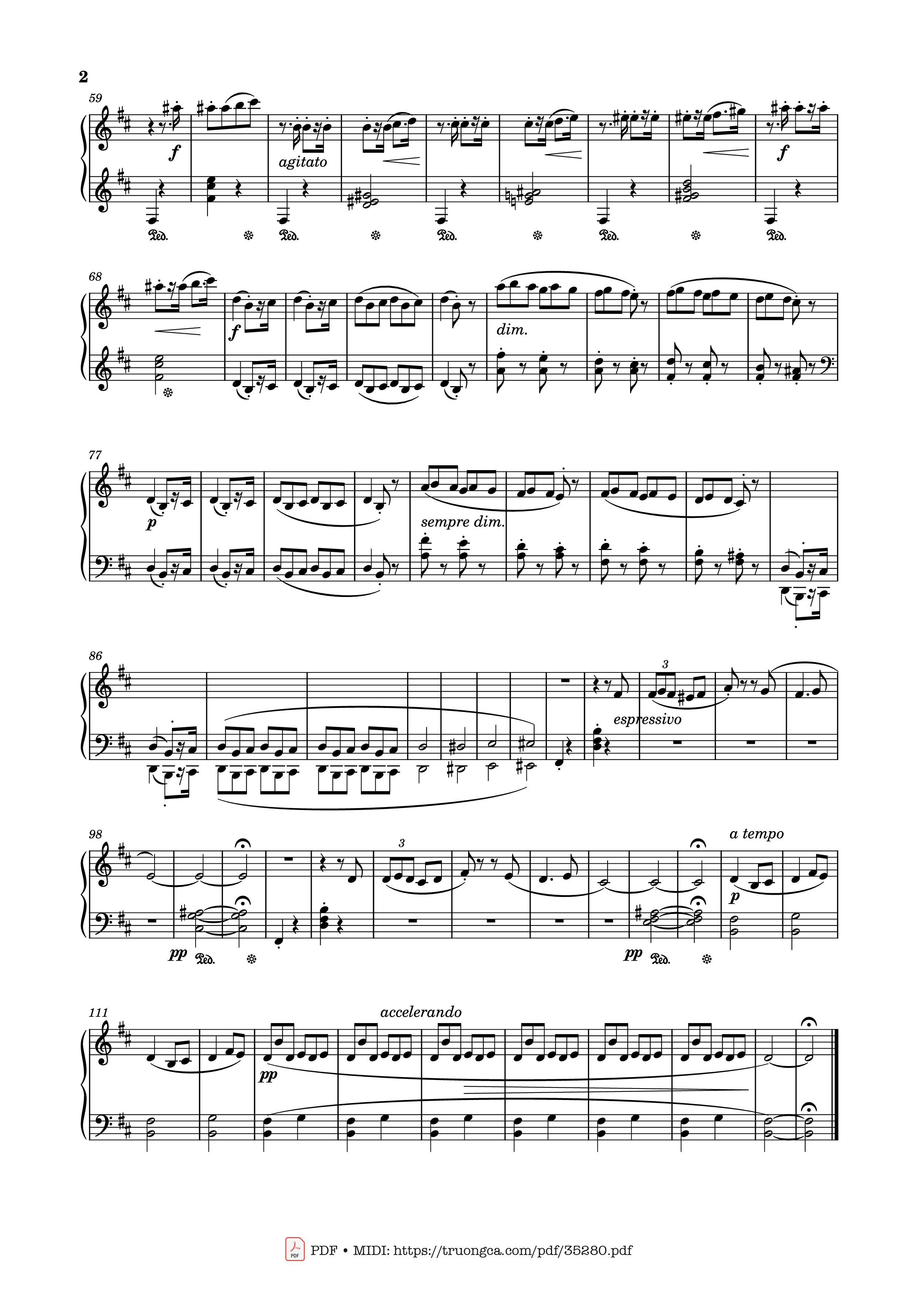 Trang 2 của Sheet nhạc PDF Piano bài hát Étude No. 21 in B Minor Piano - Stephen Heller