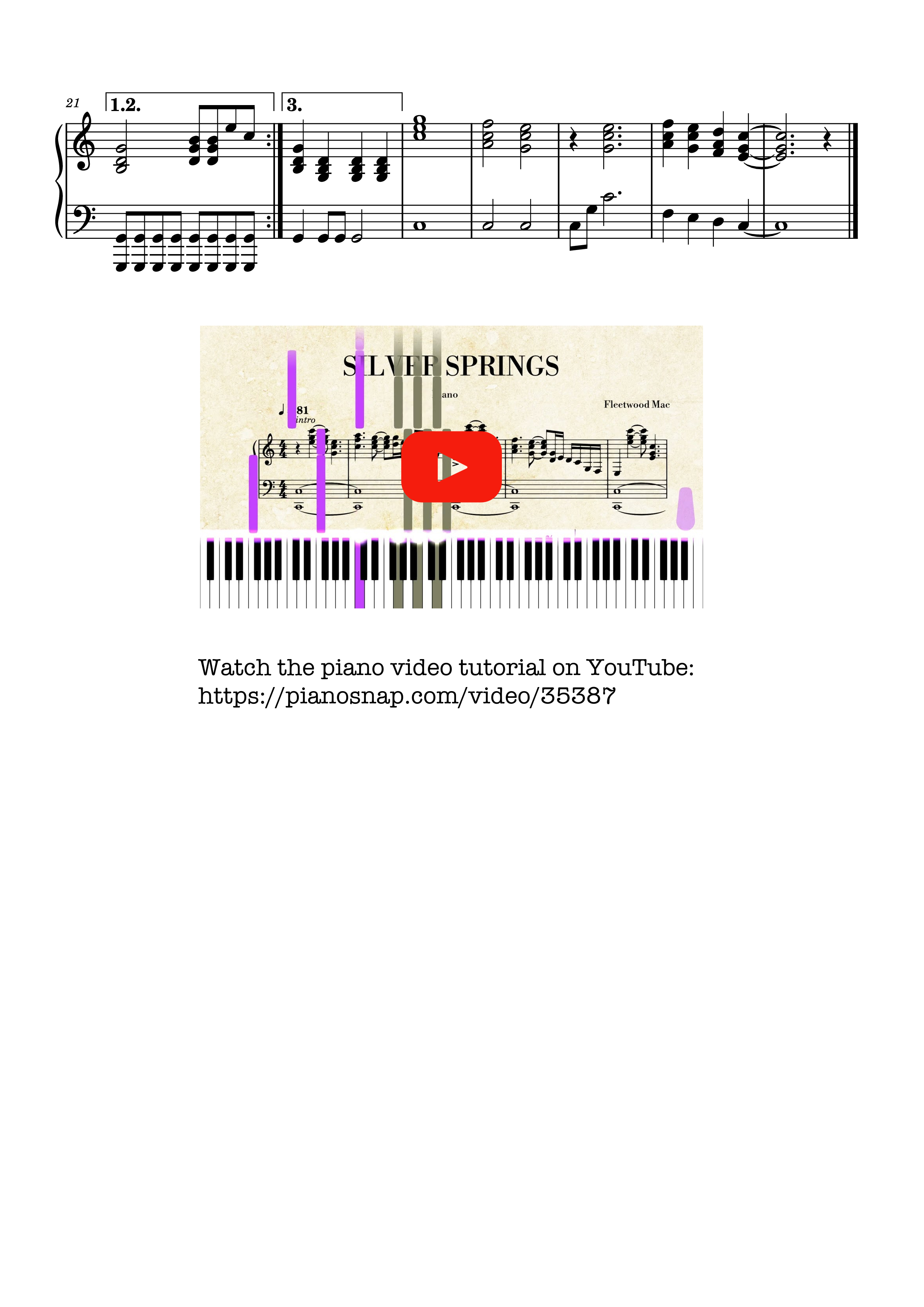 Trang 4 của Sheet nhạc PDF Piano bài hát Silver Springs Piano - Fleetwood Mac