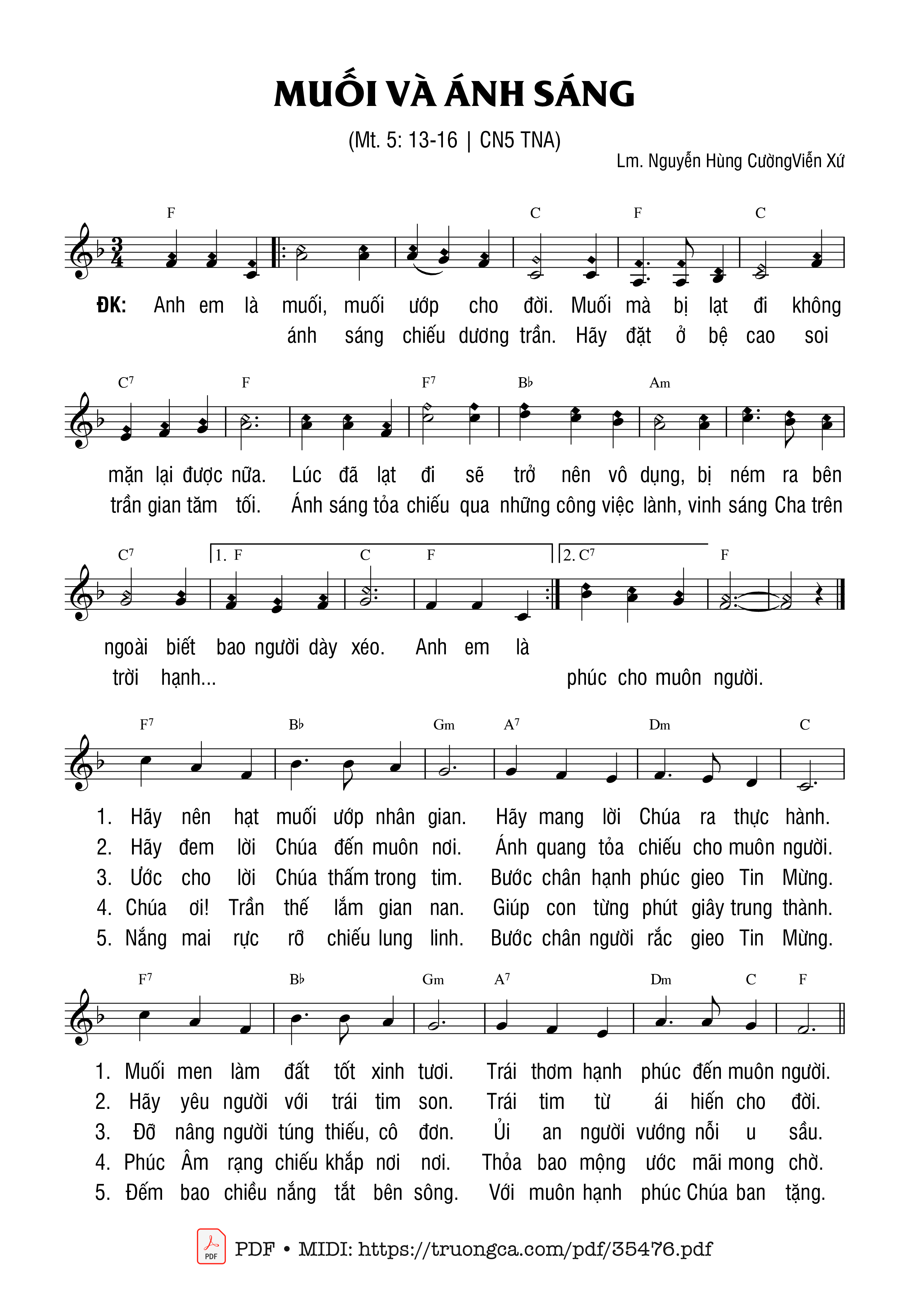 Anh em là muối muối ướp cho đời Muối mà bị lạt đi không mặn lại được nữa, Trang 1