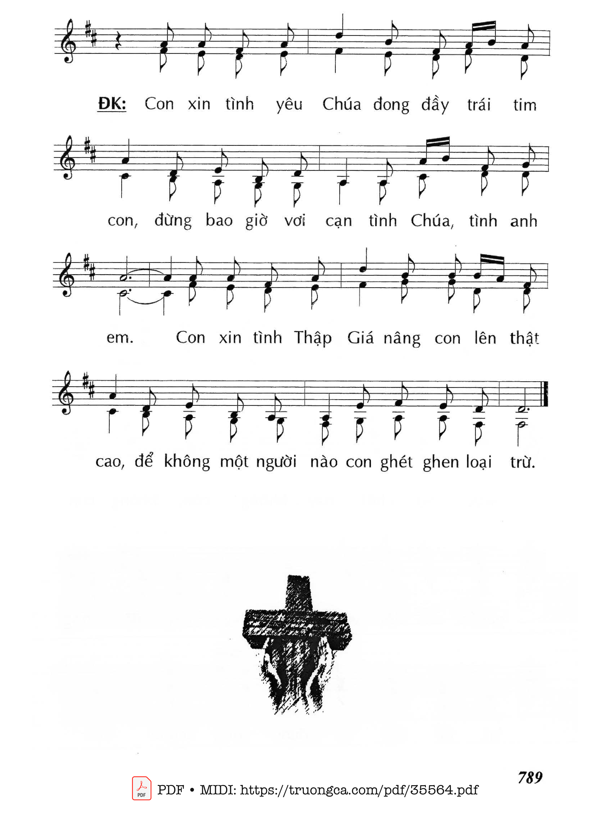 Trang 2 của Sheet nhạc PDF bài hát Con Xin Tình Yêu Chúa - Lm - Huy Hoàng