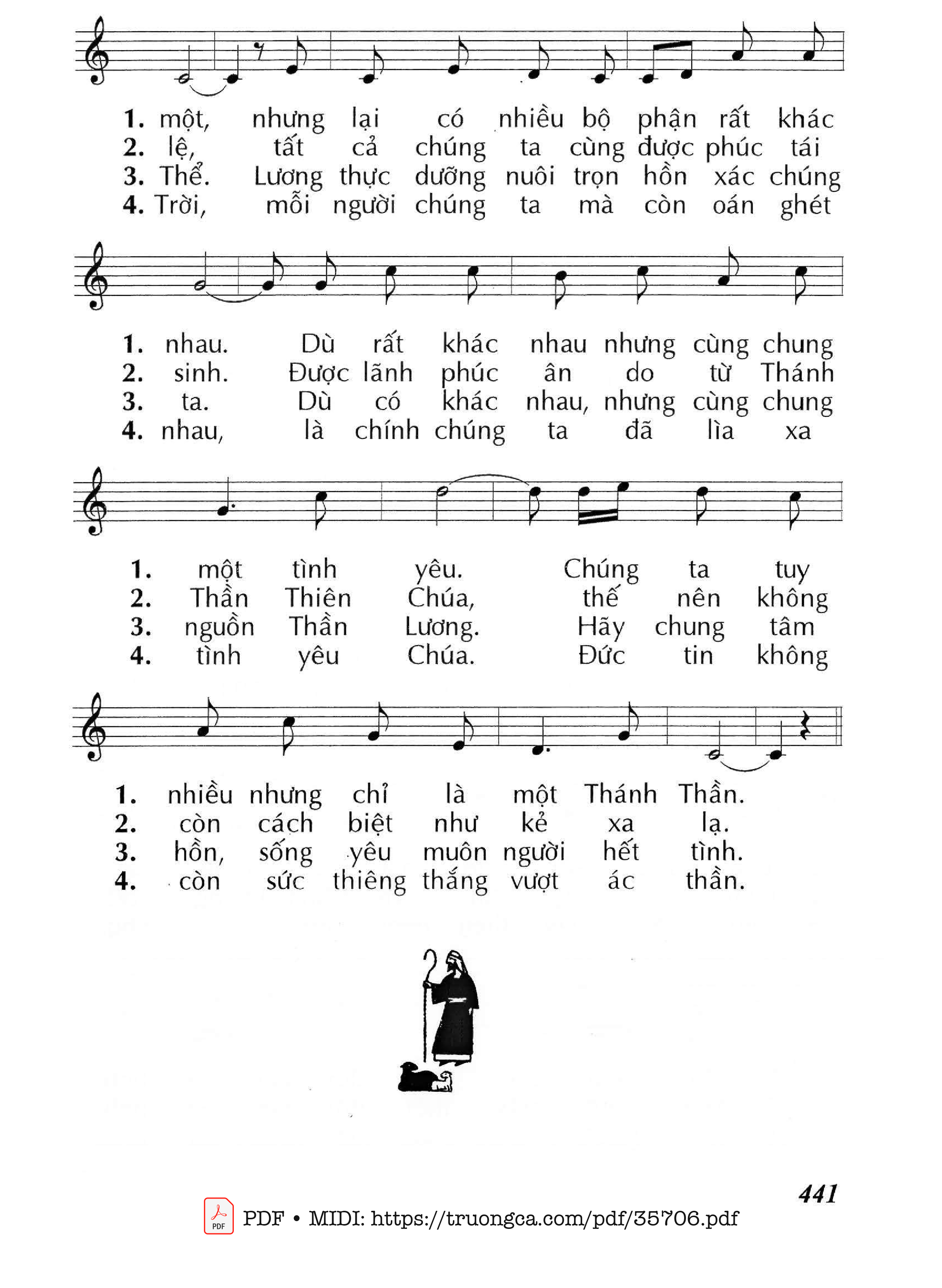 Trang 2 của Sheet nhạc PDF bài hát Chỉ Có Một Thánh Thần - Huy Hoàng