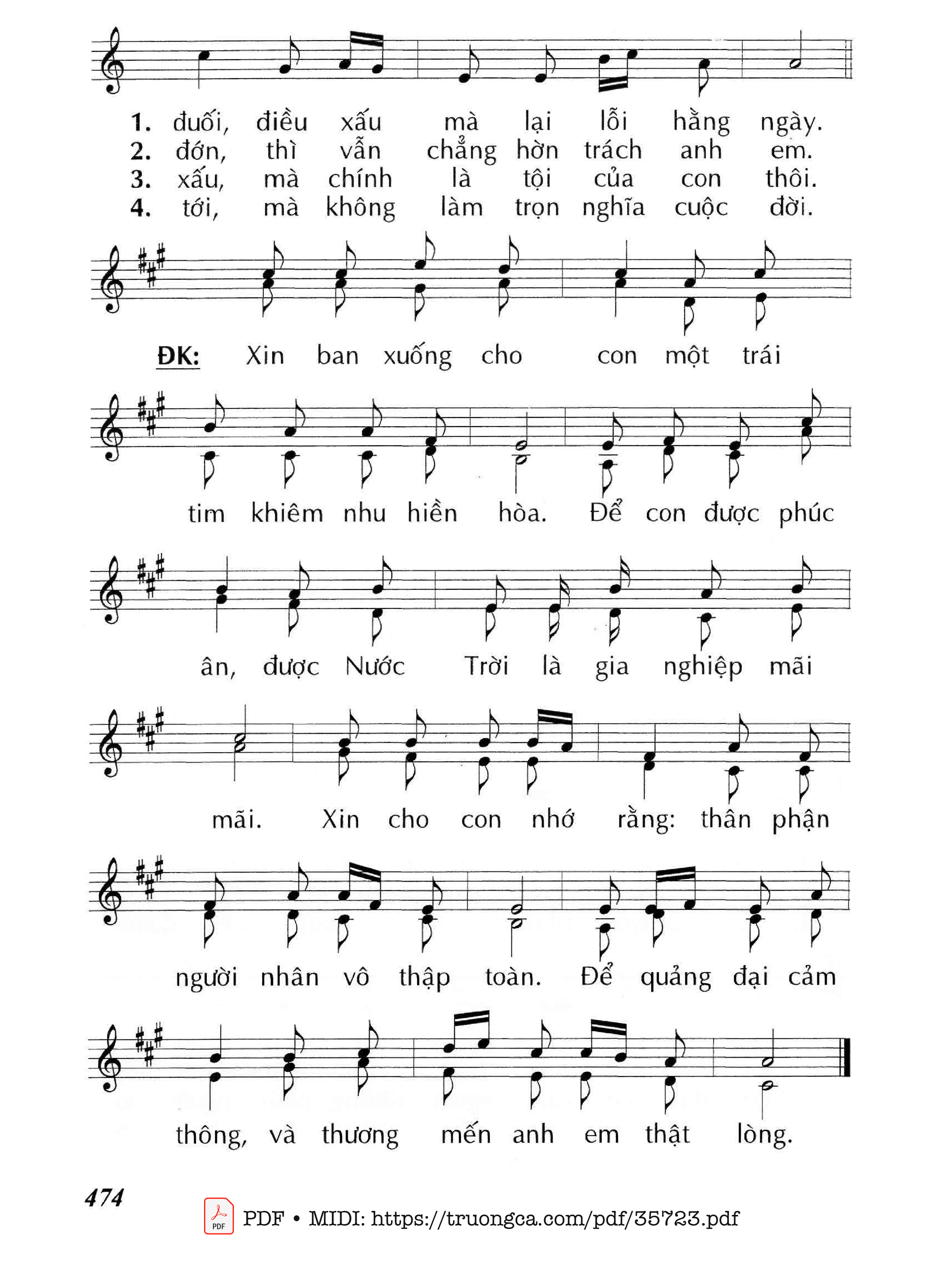 Trang 2 của Sheet nhạc PDF bài hát Con Thường Trách Anh Em - Huy Hoàng