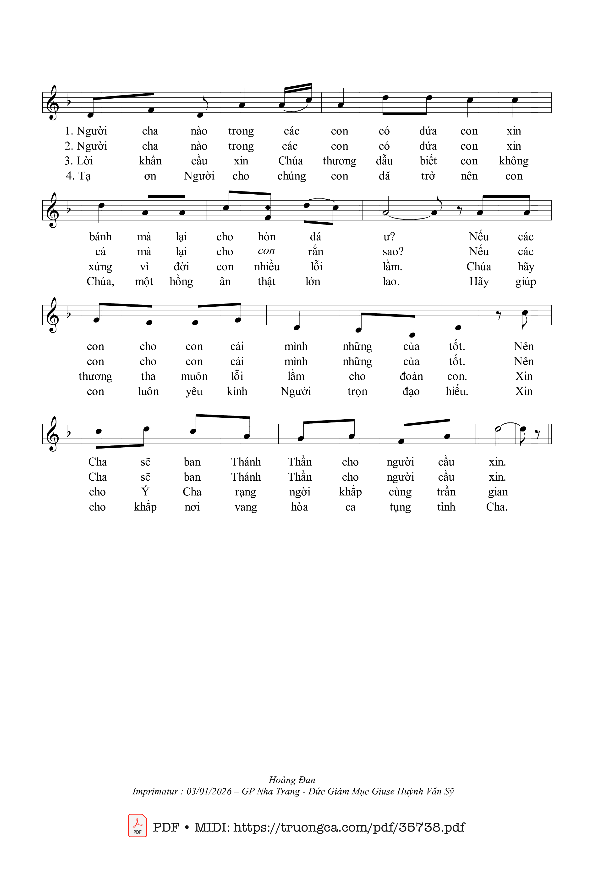 Trang 2 của Sheet nhạc PDF bài hát Hãy Xin Thì Sẽ Được - Hoàng Đan