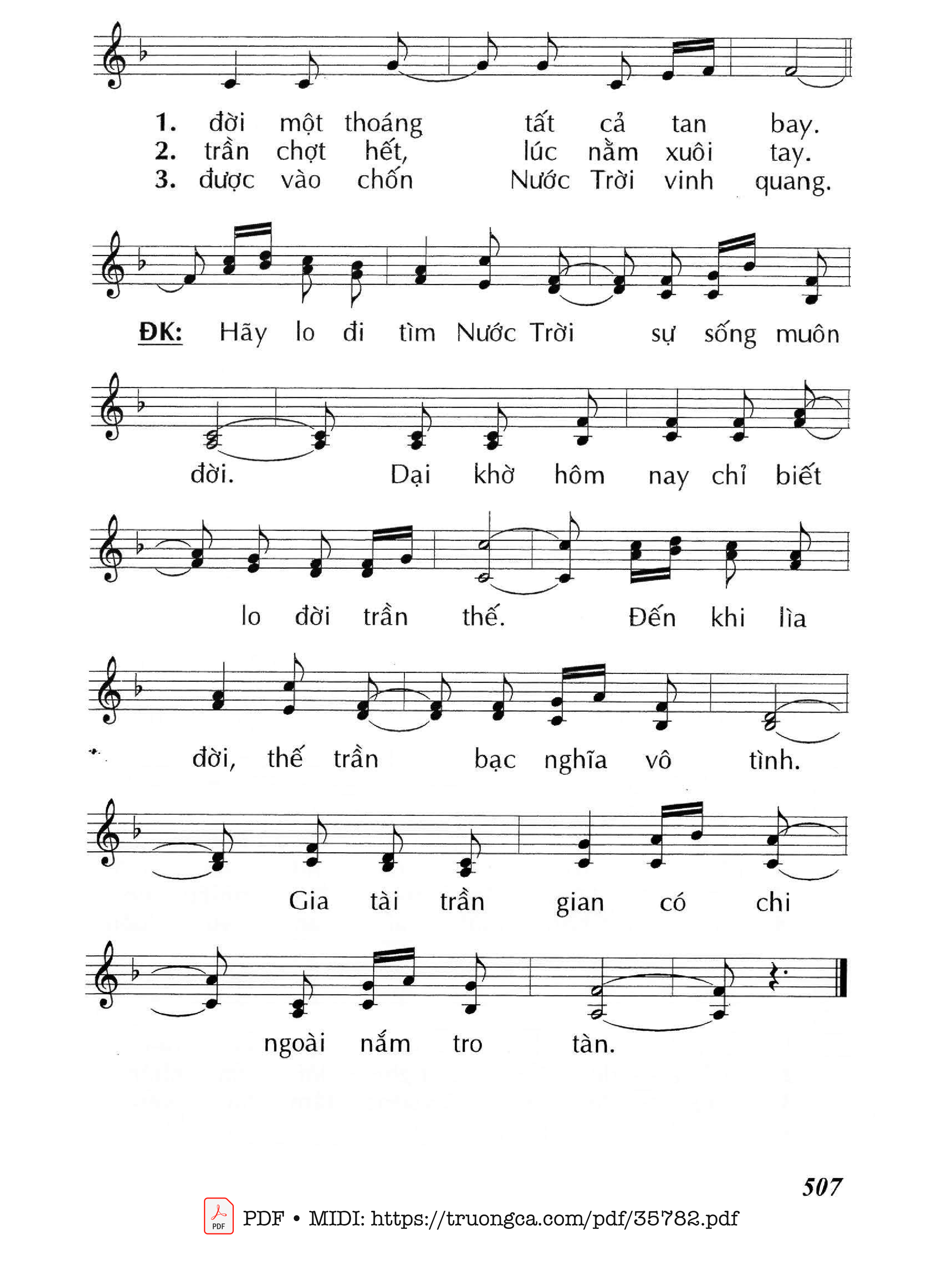 Trang 2 của Sheet nhạc PDF bài hát Hãy Lo Đi Tìm Nước Trời - Huy Hoàng