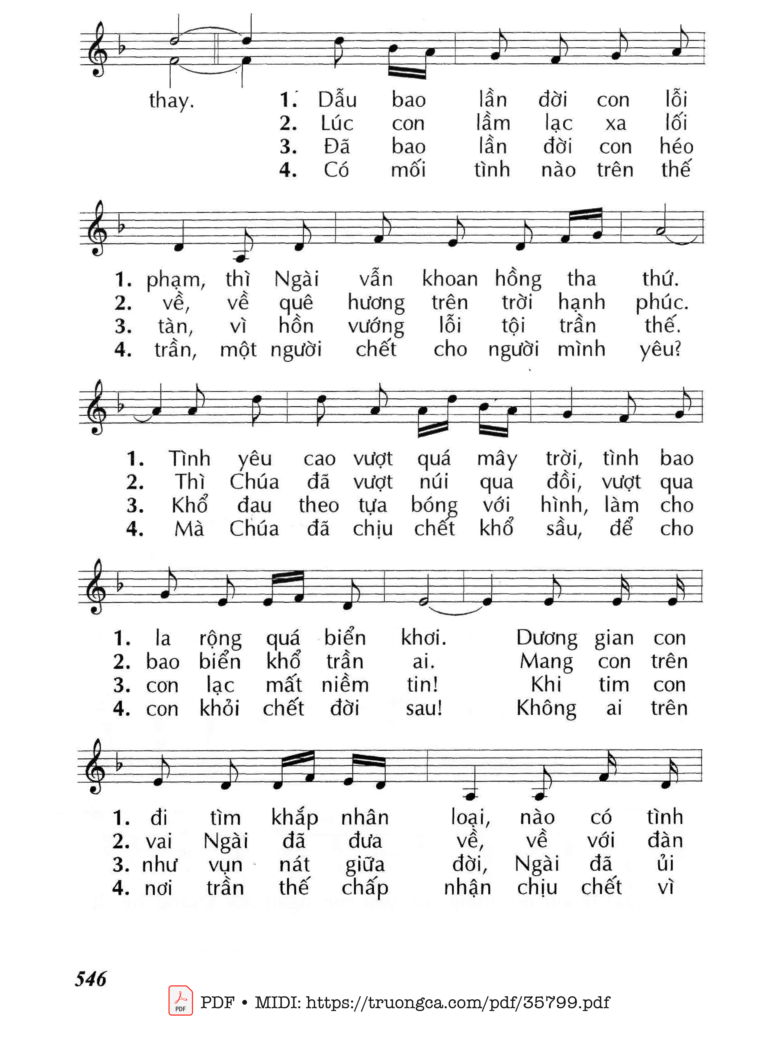 Trang 2 của Sheet nhạc PDF bài hát Mọi Sự Sẽ Qua - Huy Hoàng