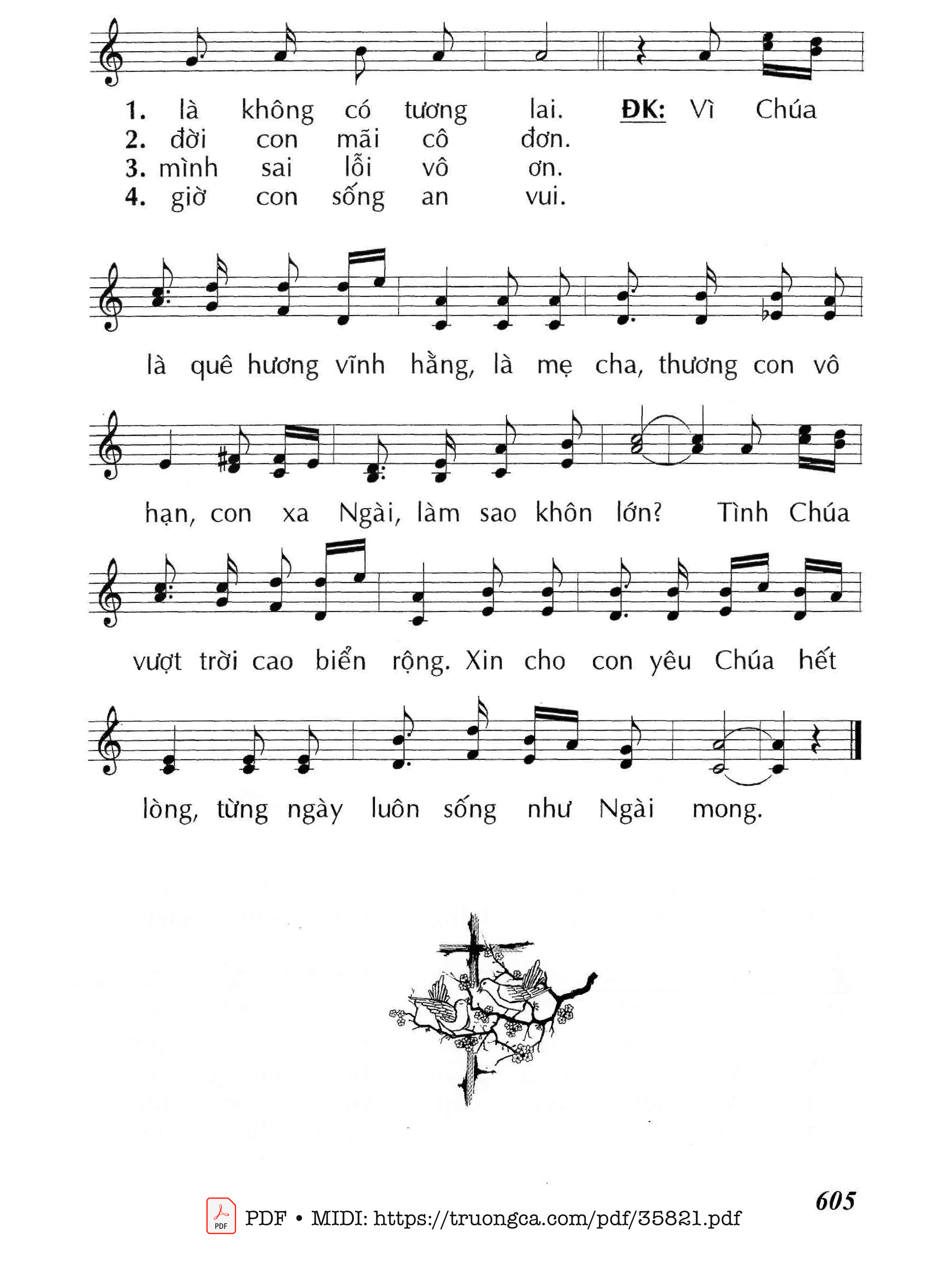 Trang 2 của Sheet nhạc PDF bài hát Vì Chúa Là Quê Hương - Huy Hoàng