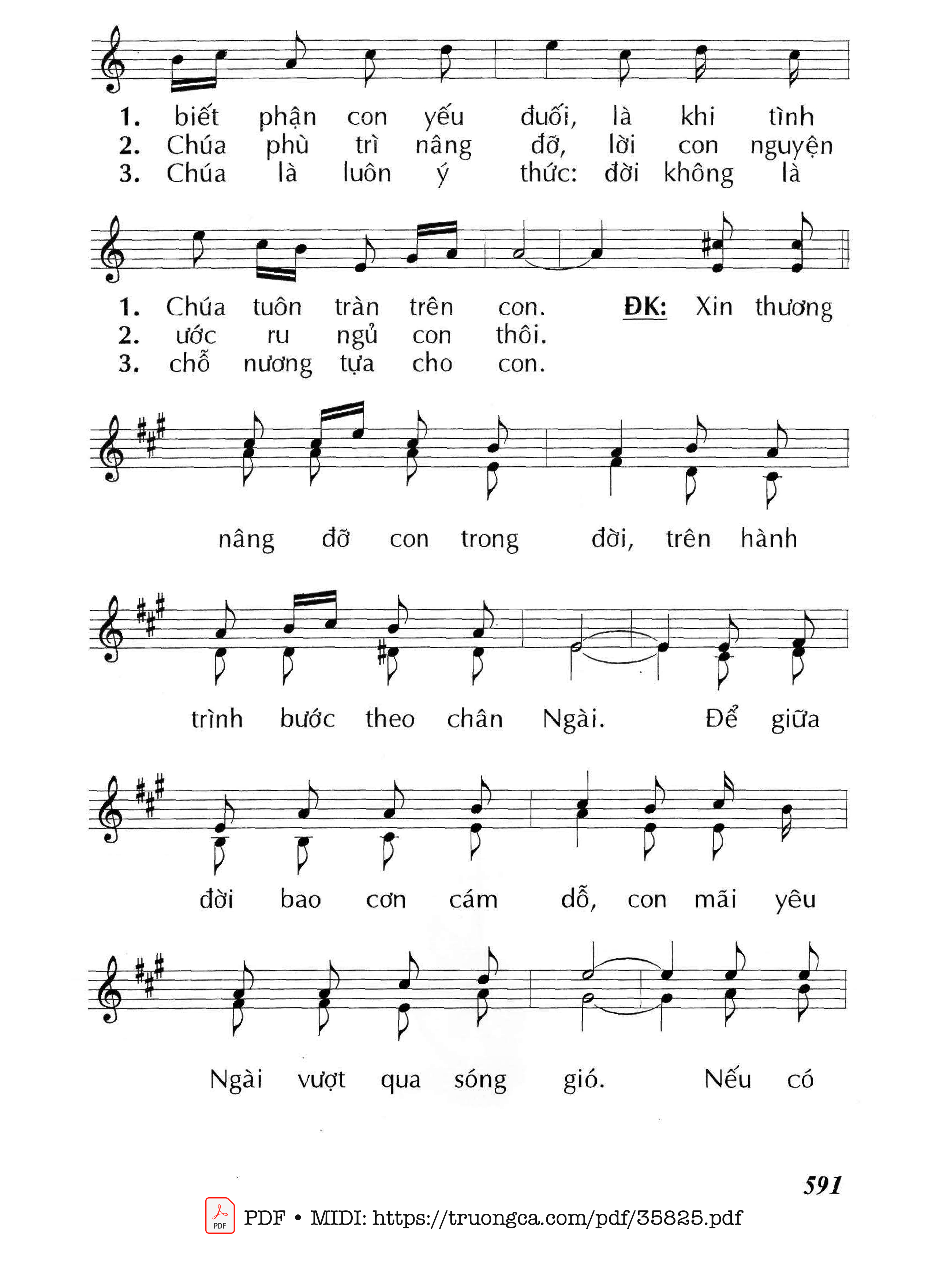 Trang 2 của Sheet nhạc PDF bài hát Theo Ngài Thật Khó - Huy Hoàng