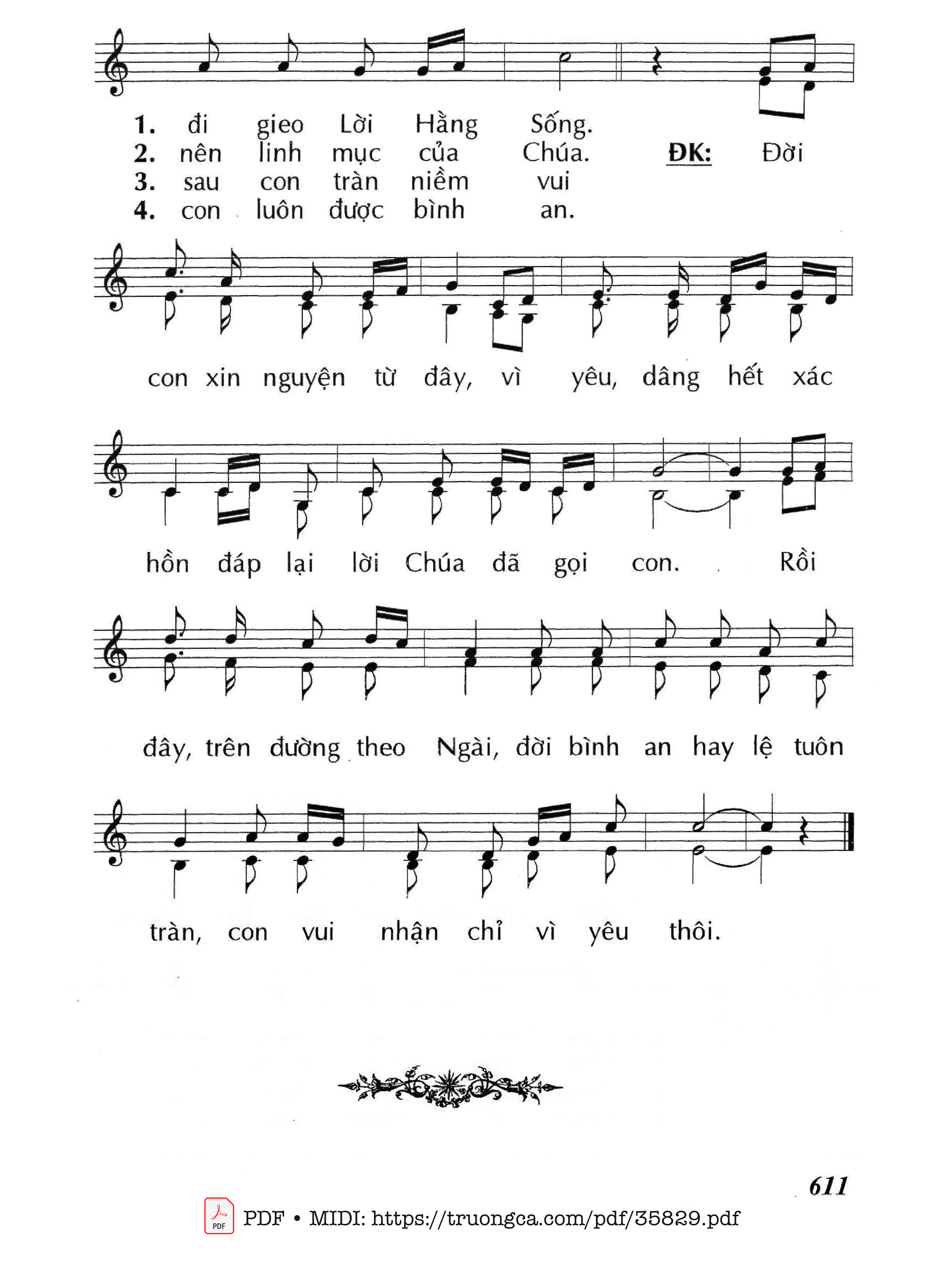 Trang 2 của Sheet nhạc PDF bài hát Vì Yêu 1 - Huy Hoàng