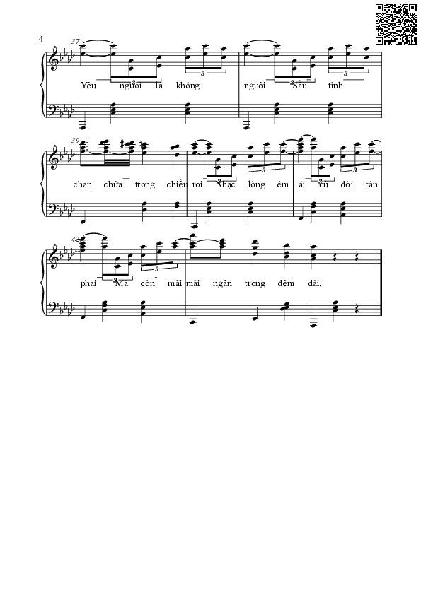 Trang 6 của Sheet nhạc PDF bài hát Mối tình xa xưa (Waltzer in A flat major, op. 39 no. 15) - Johannes Brahms