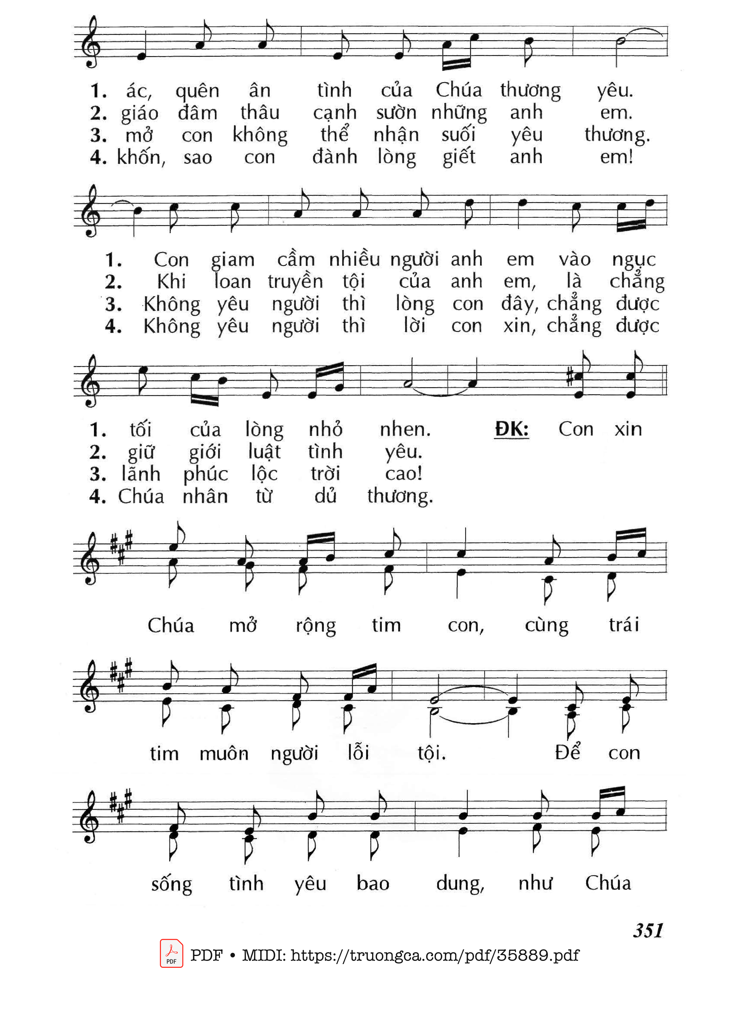 Trang 2 của Sheet nhạc PDF bài hát Tha Thứ Mãi (Cn24 Tna) - Huy Hoàng